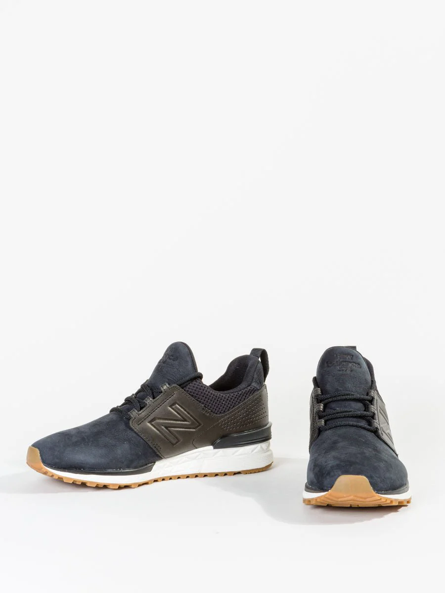 574s nubuck sneaker - black/gold - Image 6