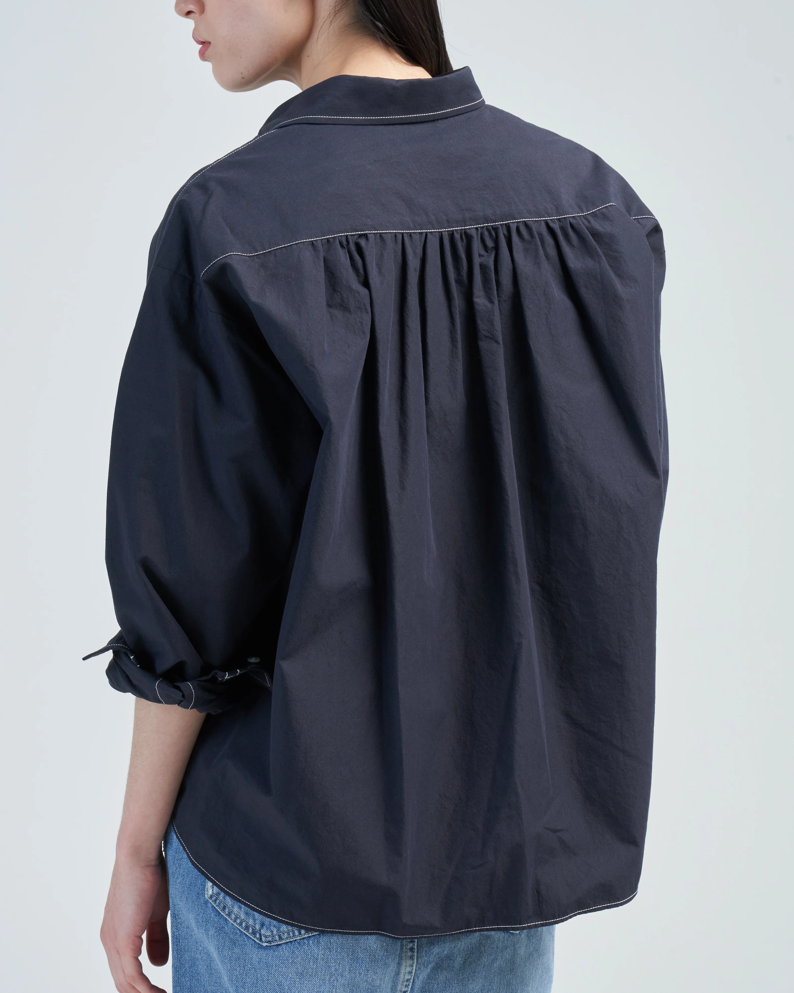 contrast stitch top - Image 2