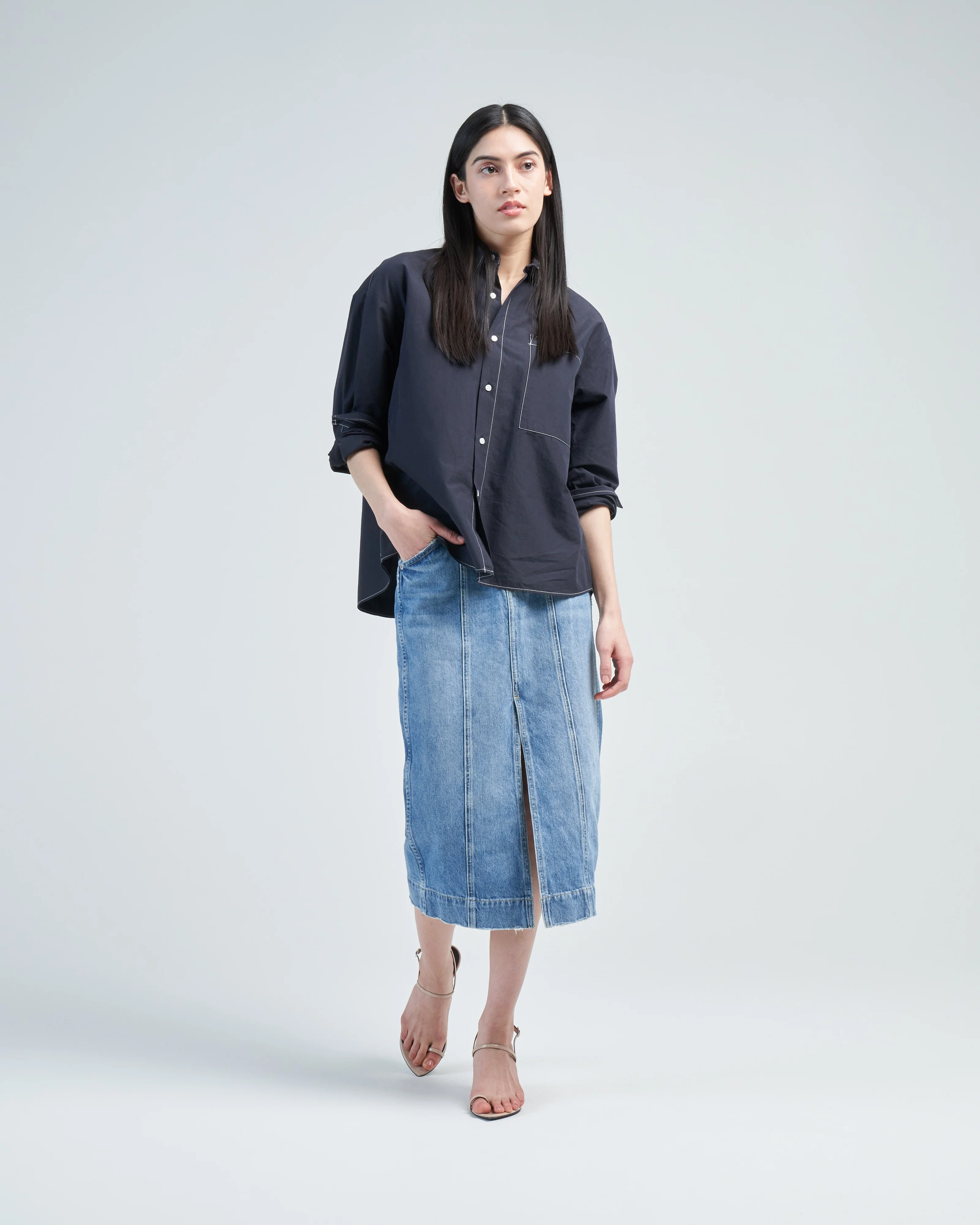 contrast stitch top - Image 3