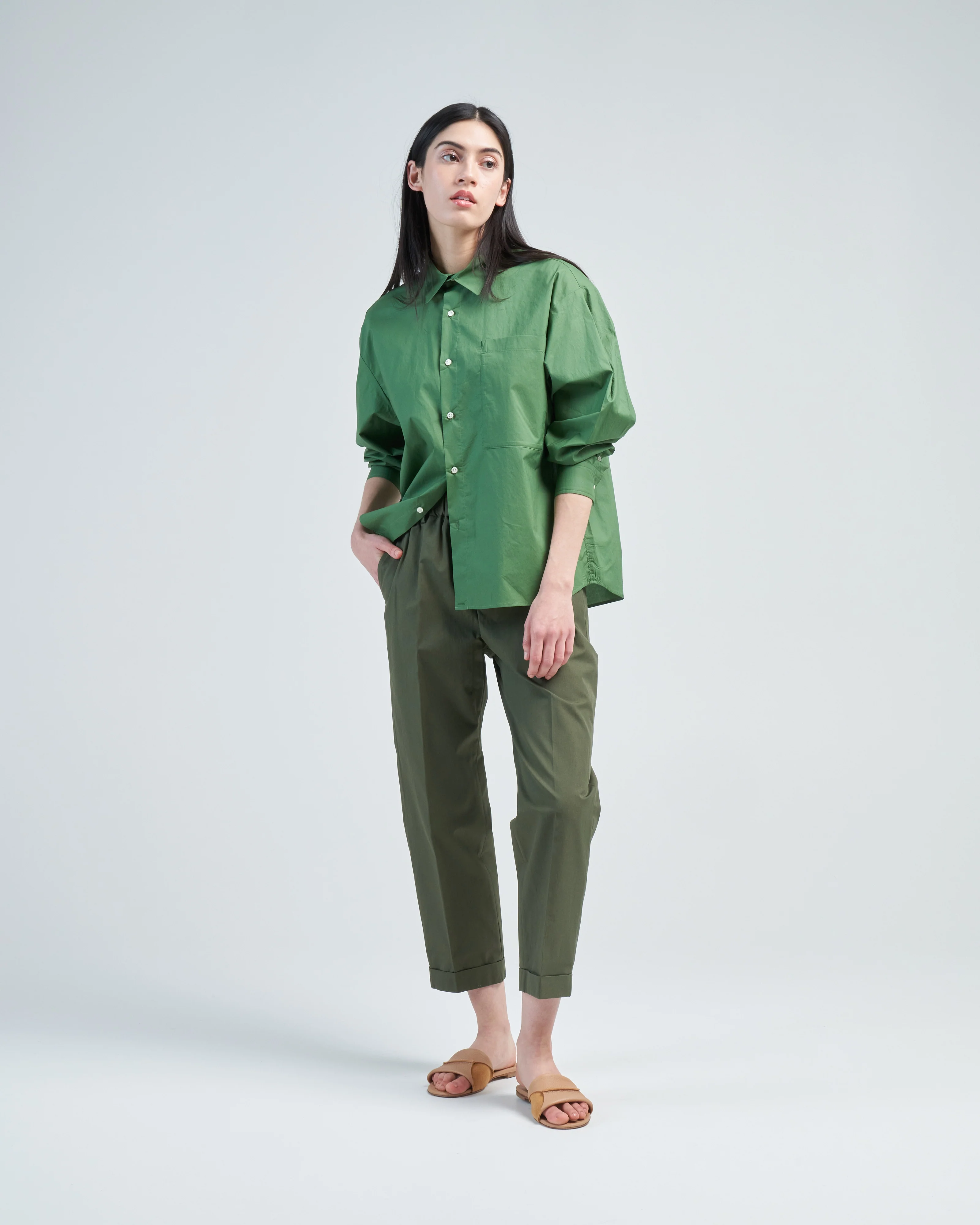 gabardine elastic waist pant - Image 2