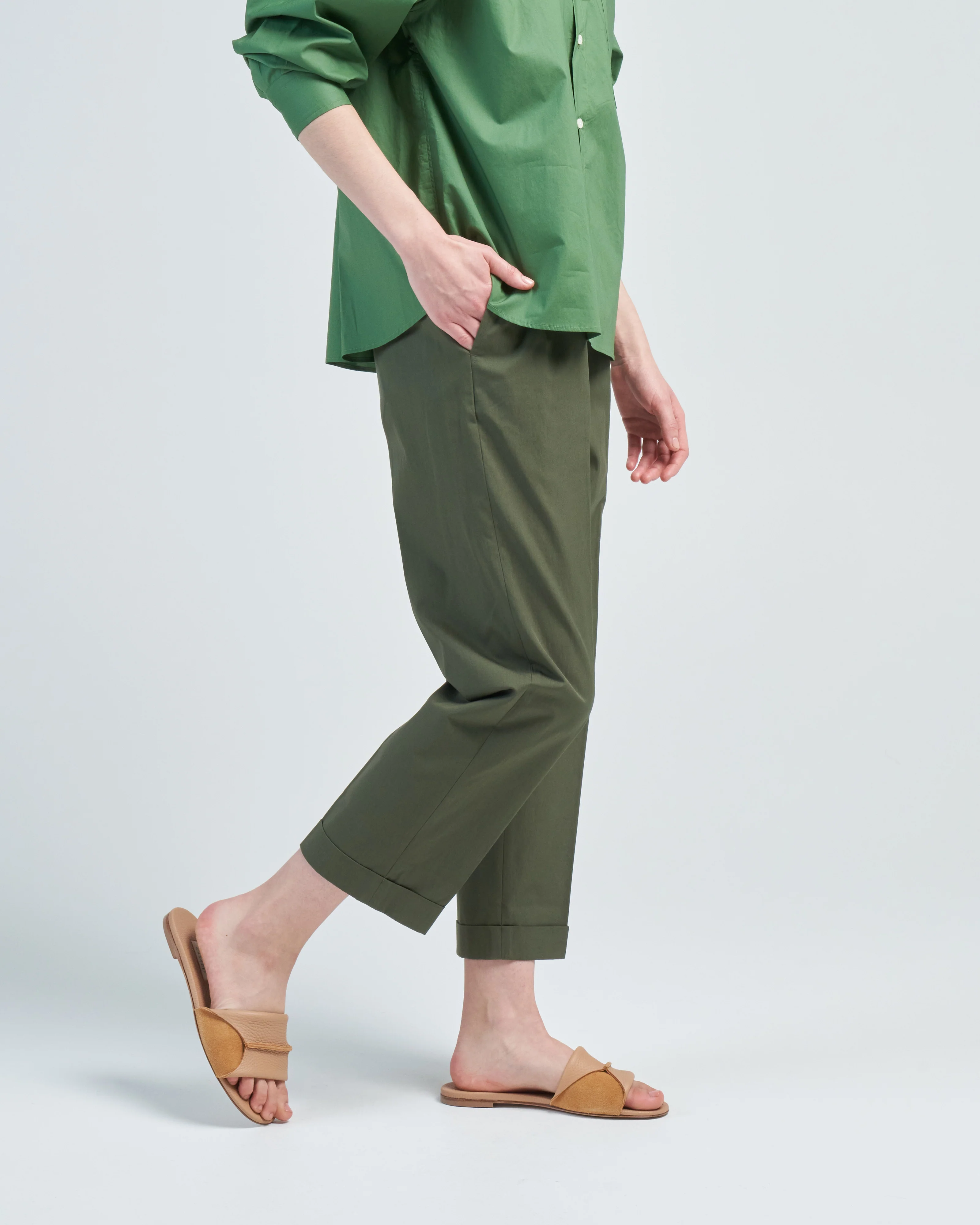 gabardine elastic waist pant - Image 3