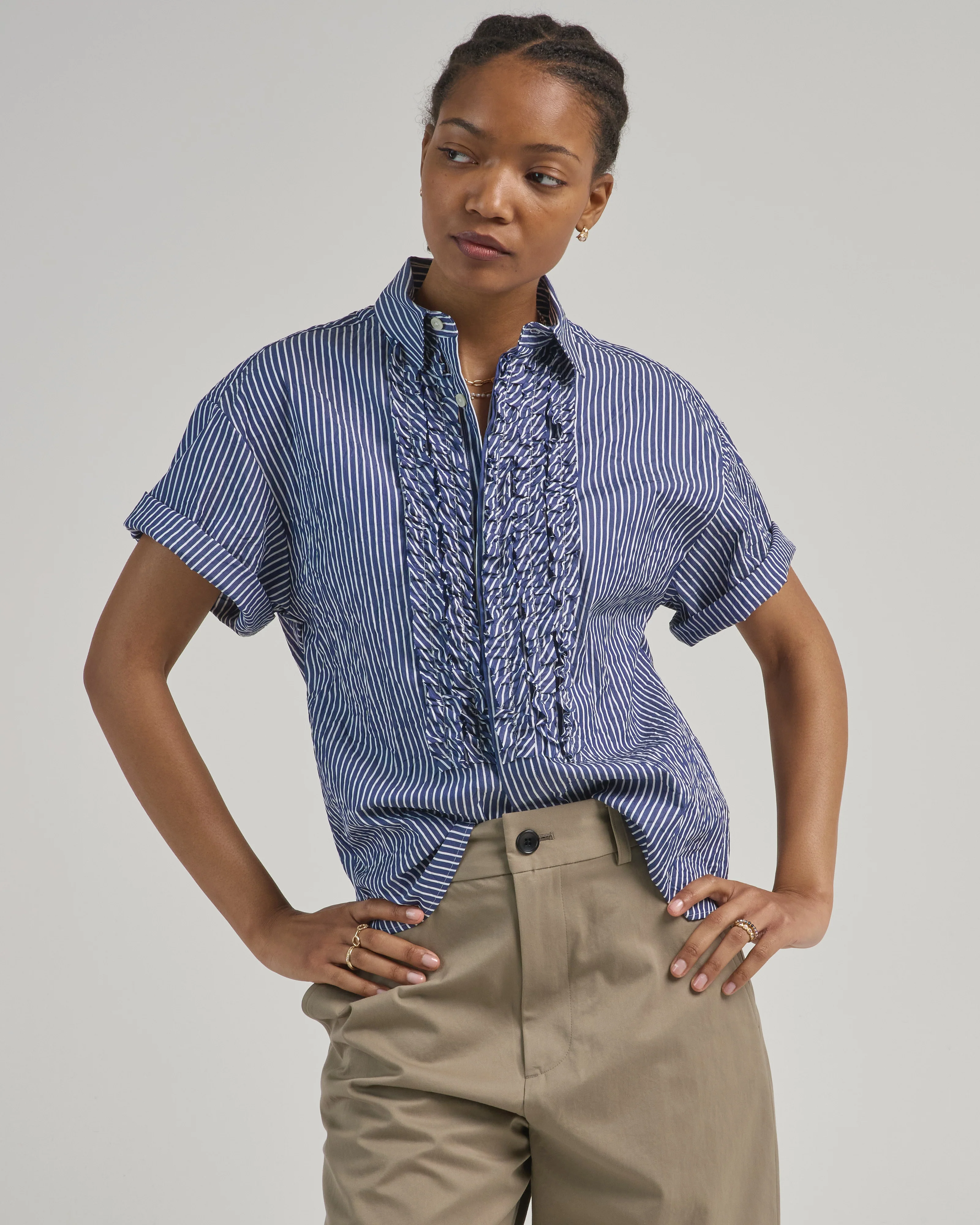 iris cc short sleeve button down