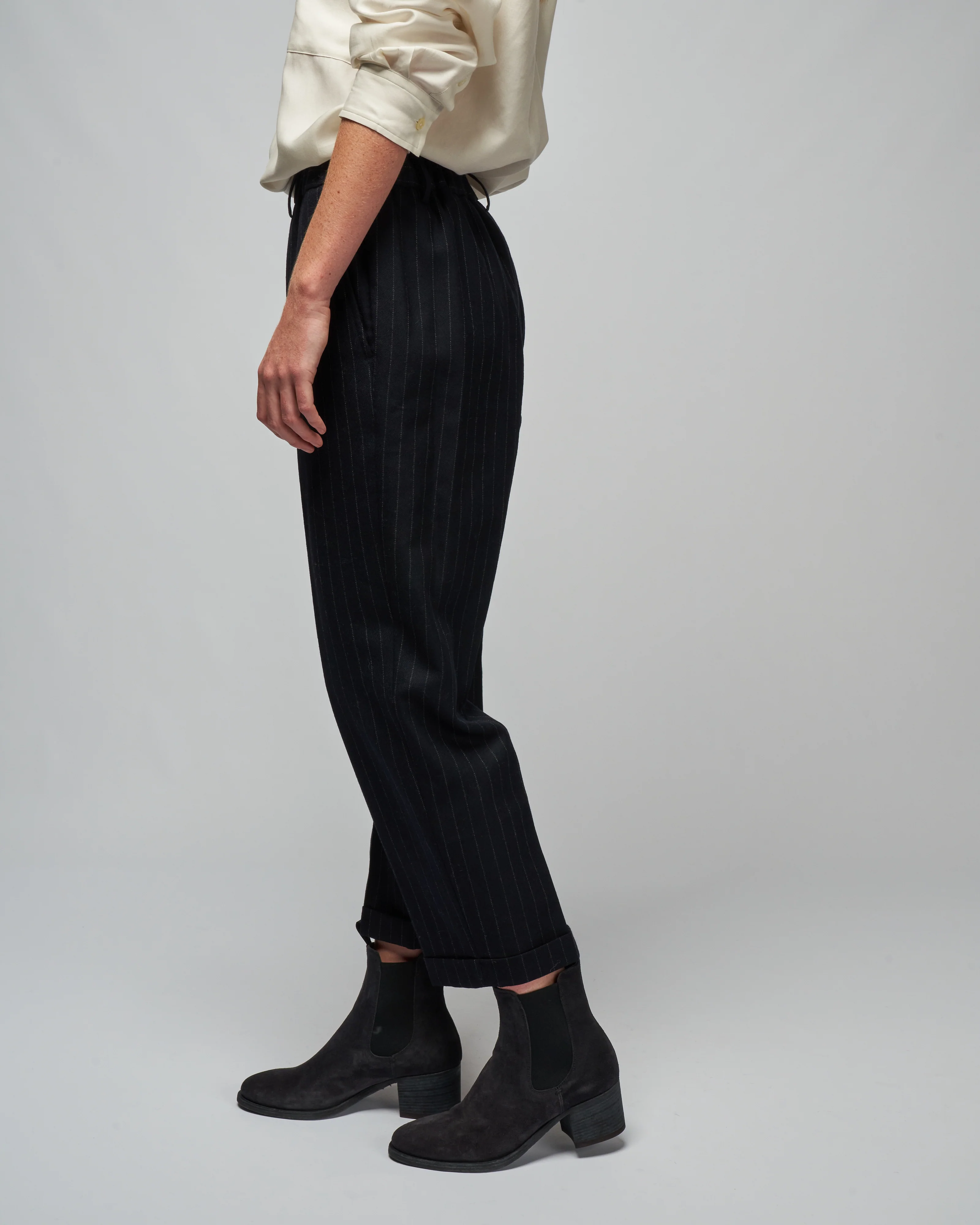 pinstripe pant - navy - Image 3
