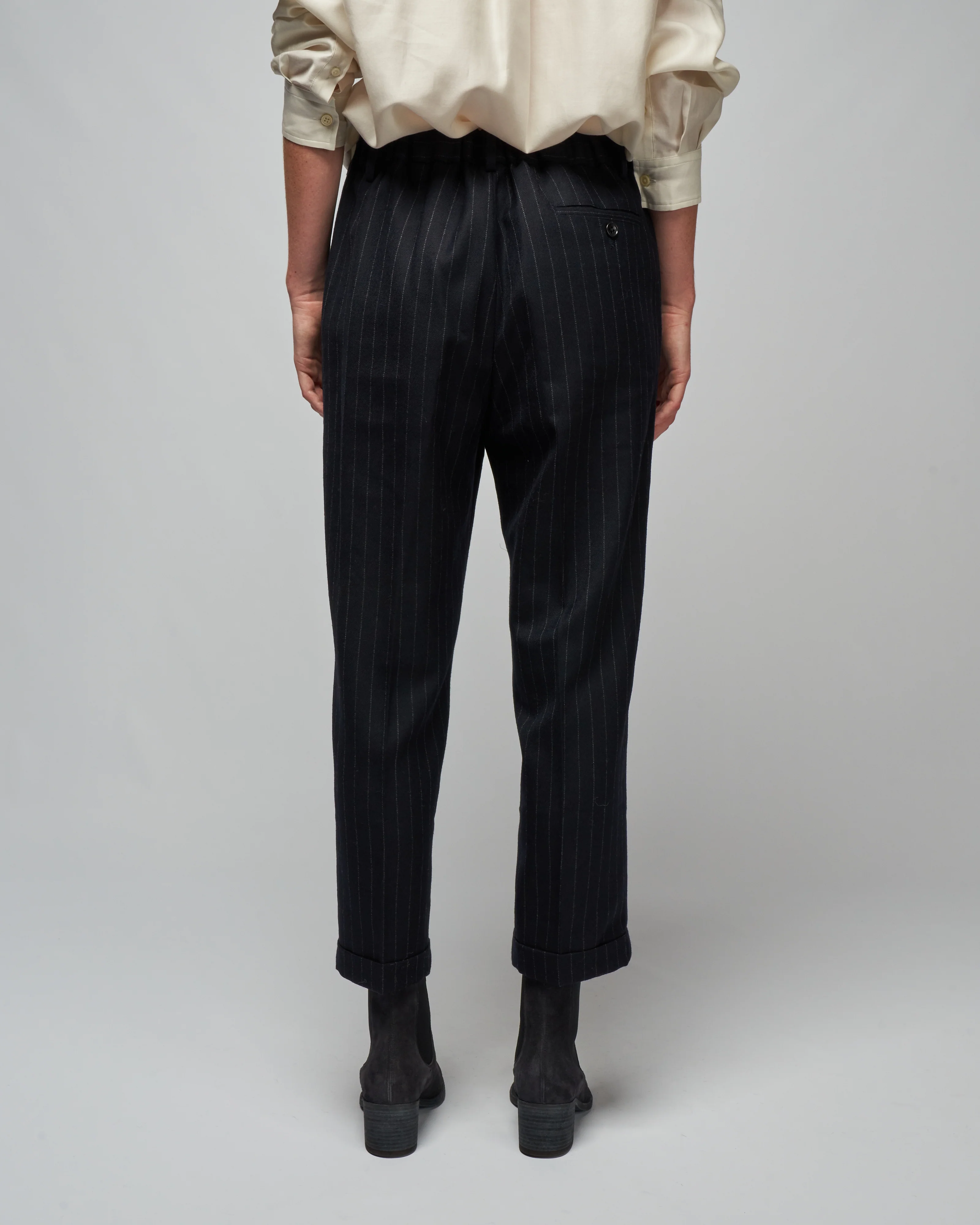 pinstripe pant - navy - Image 4