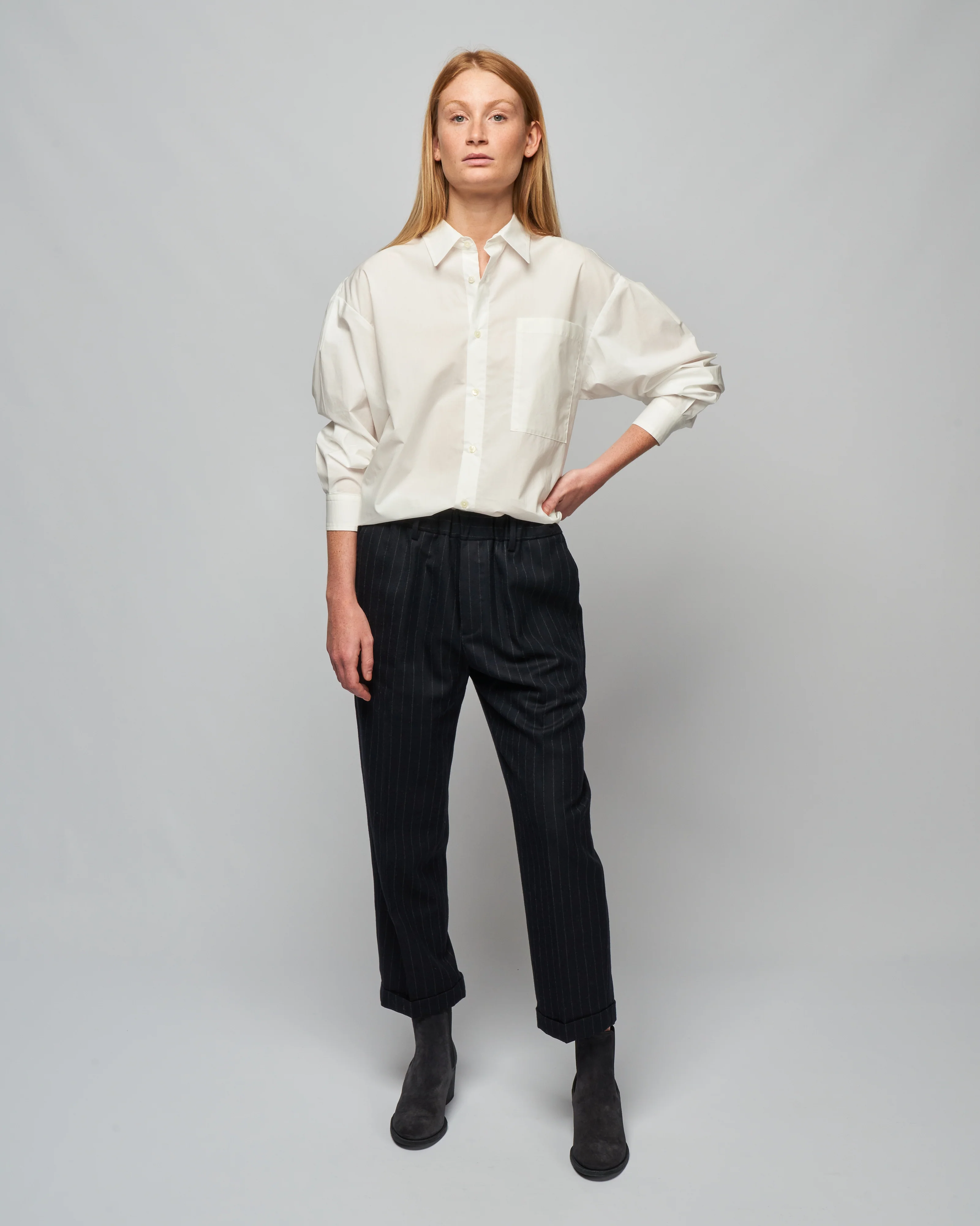 poplin button down - white - Image 2
