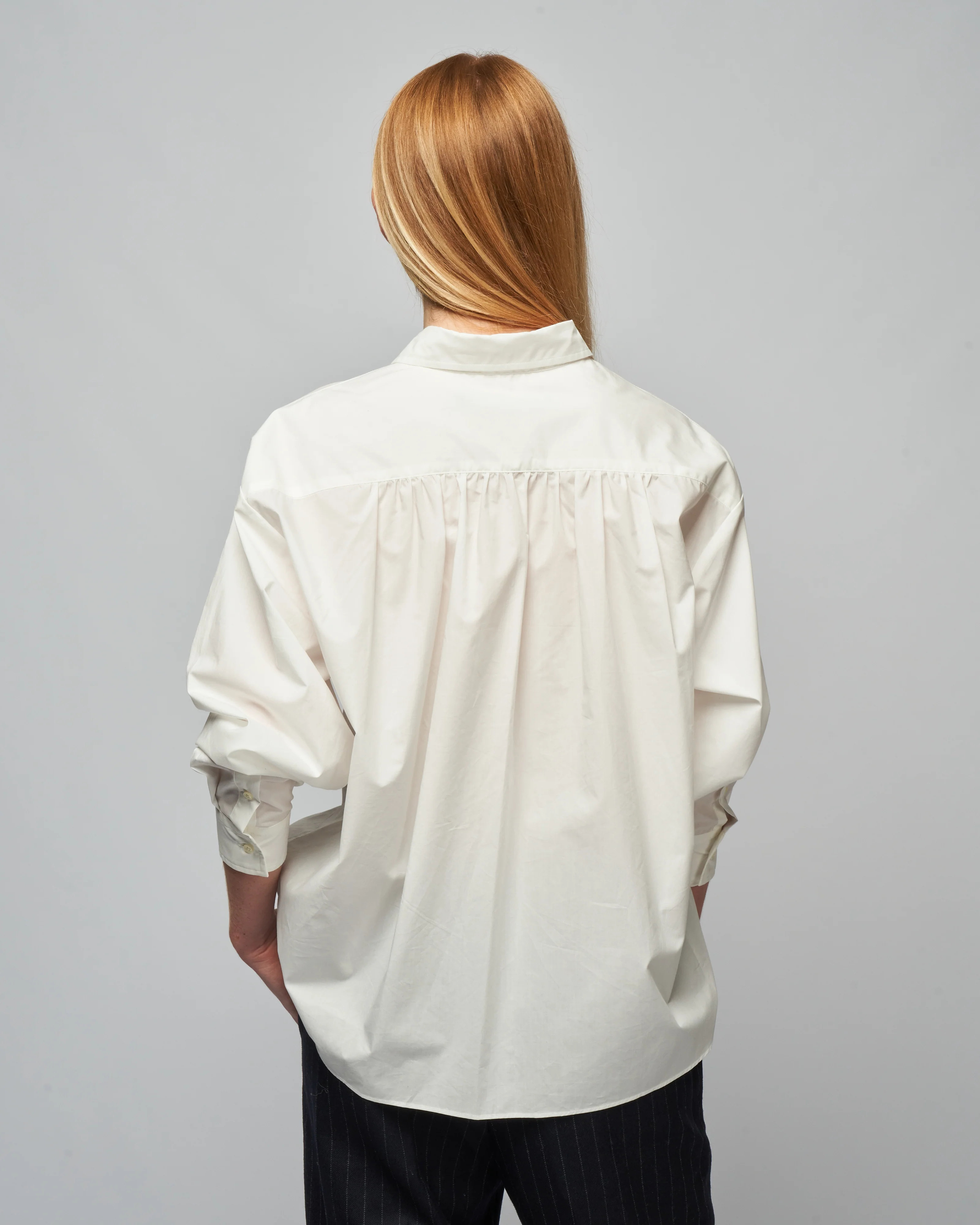 poplin button down - white - Image 4
