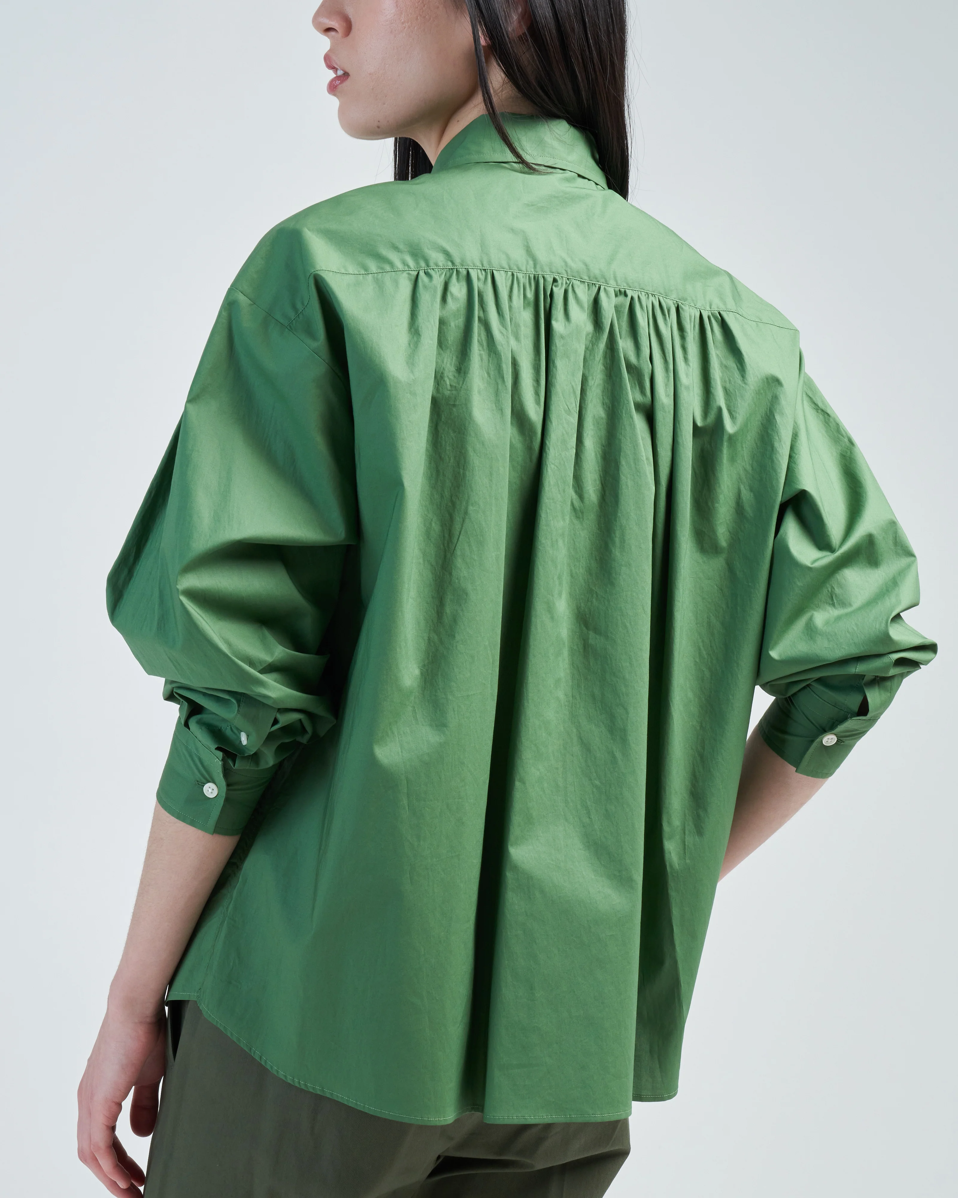 poplin pleated back top - Image 2