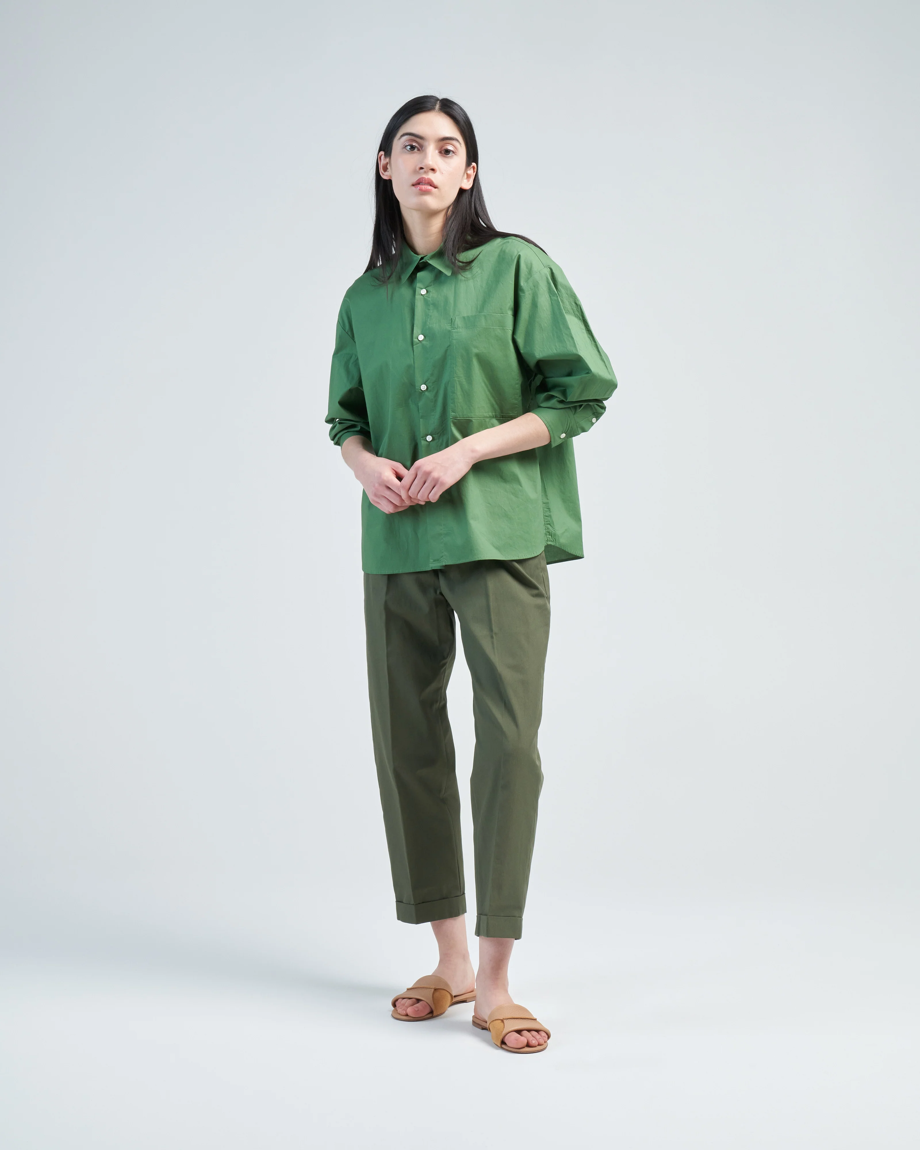 poplin pleated back top - Image 3