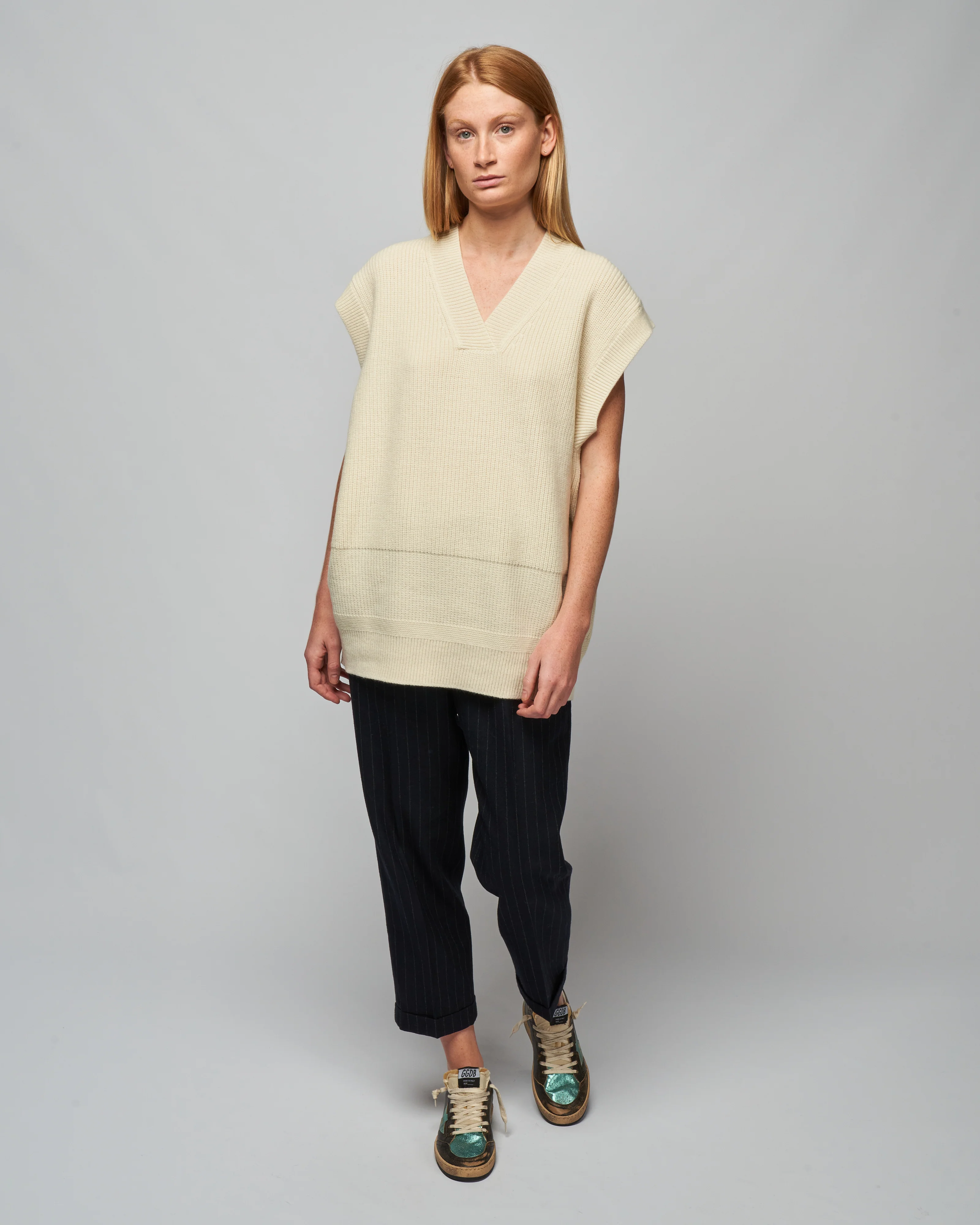 rib vest - off white - Image 2