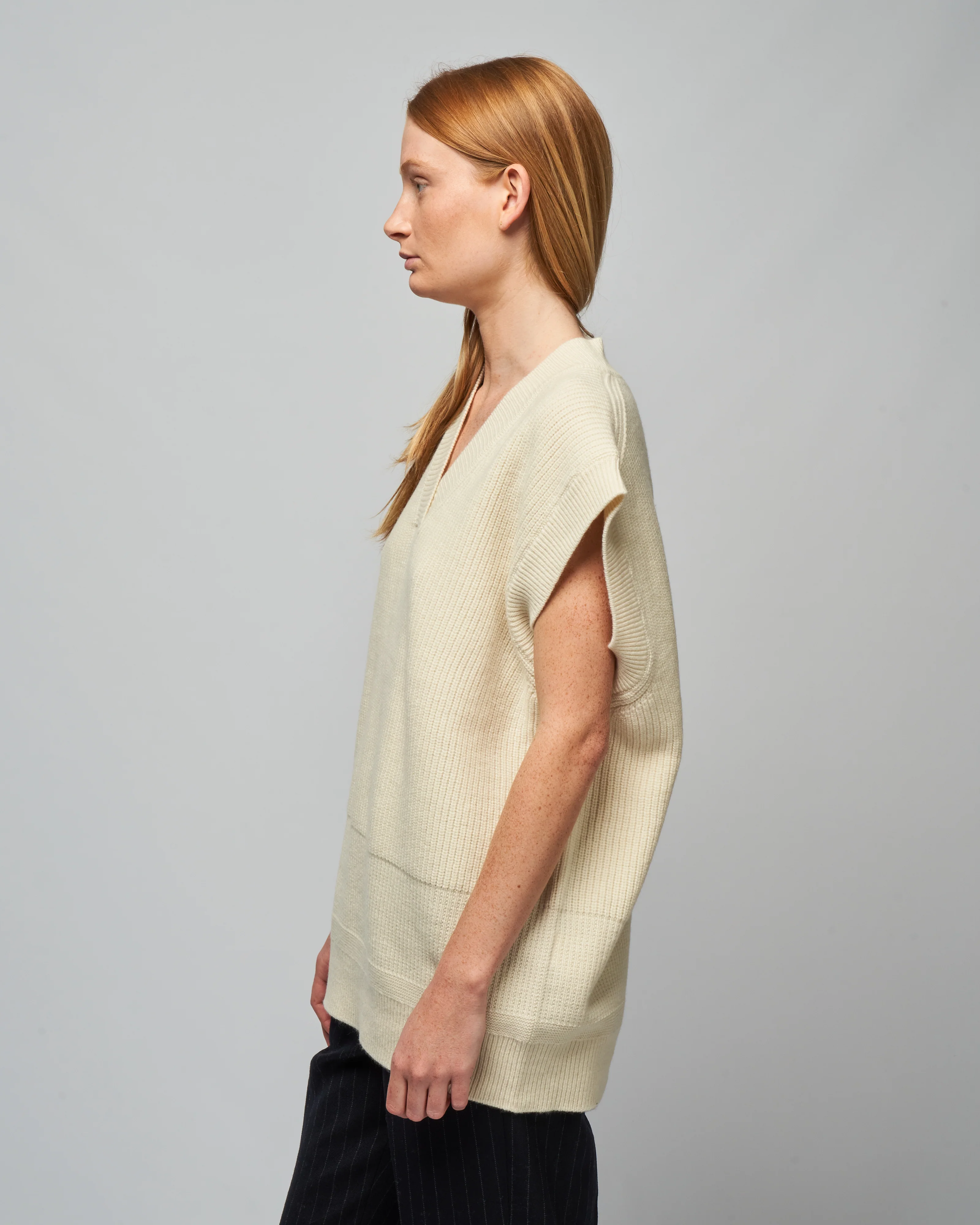 rib vest - off white - Image 3