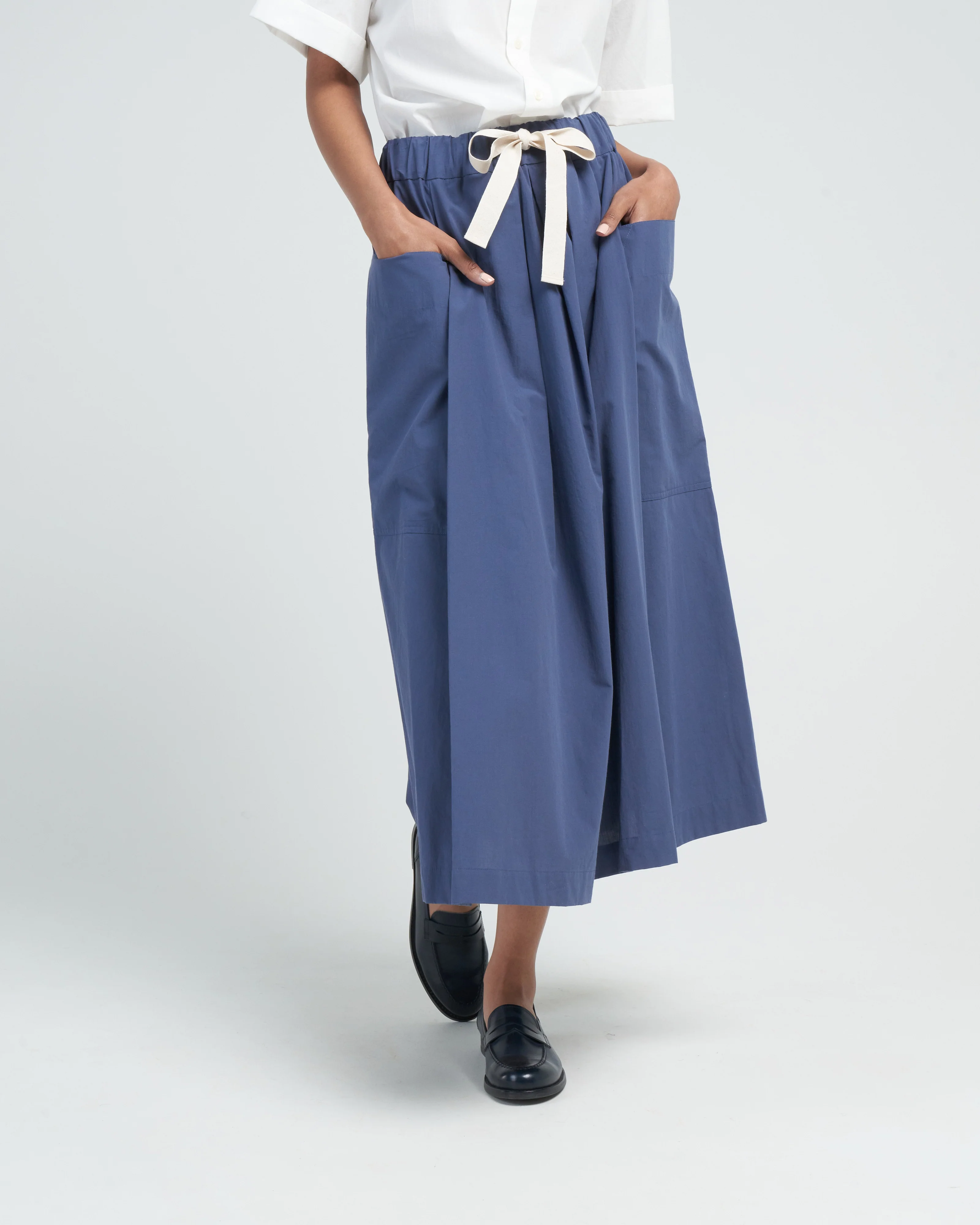 seersucker skirt - blue