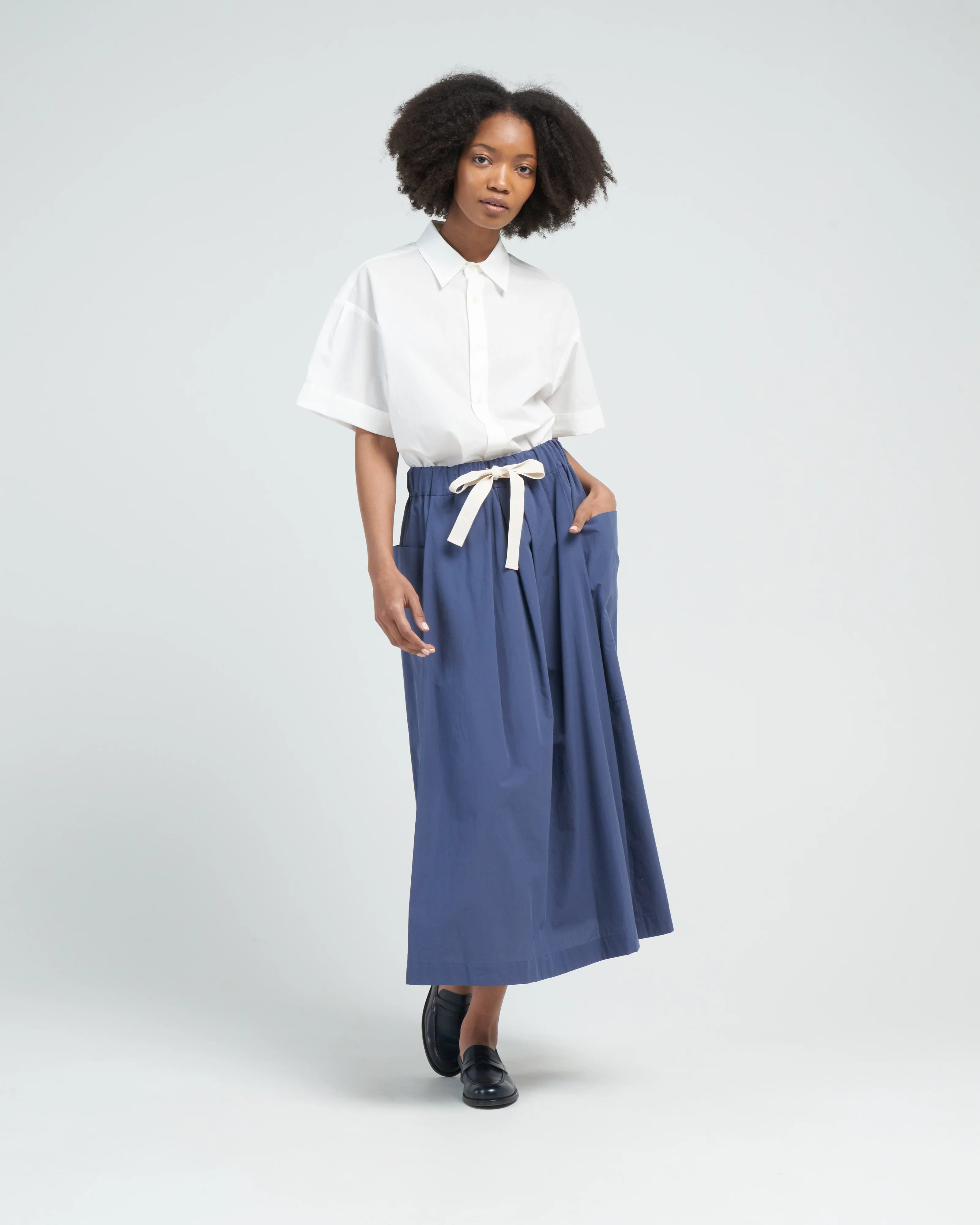 seersucker skirt - blue - Image 2