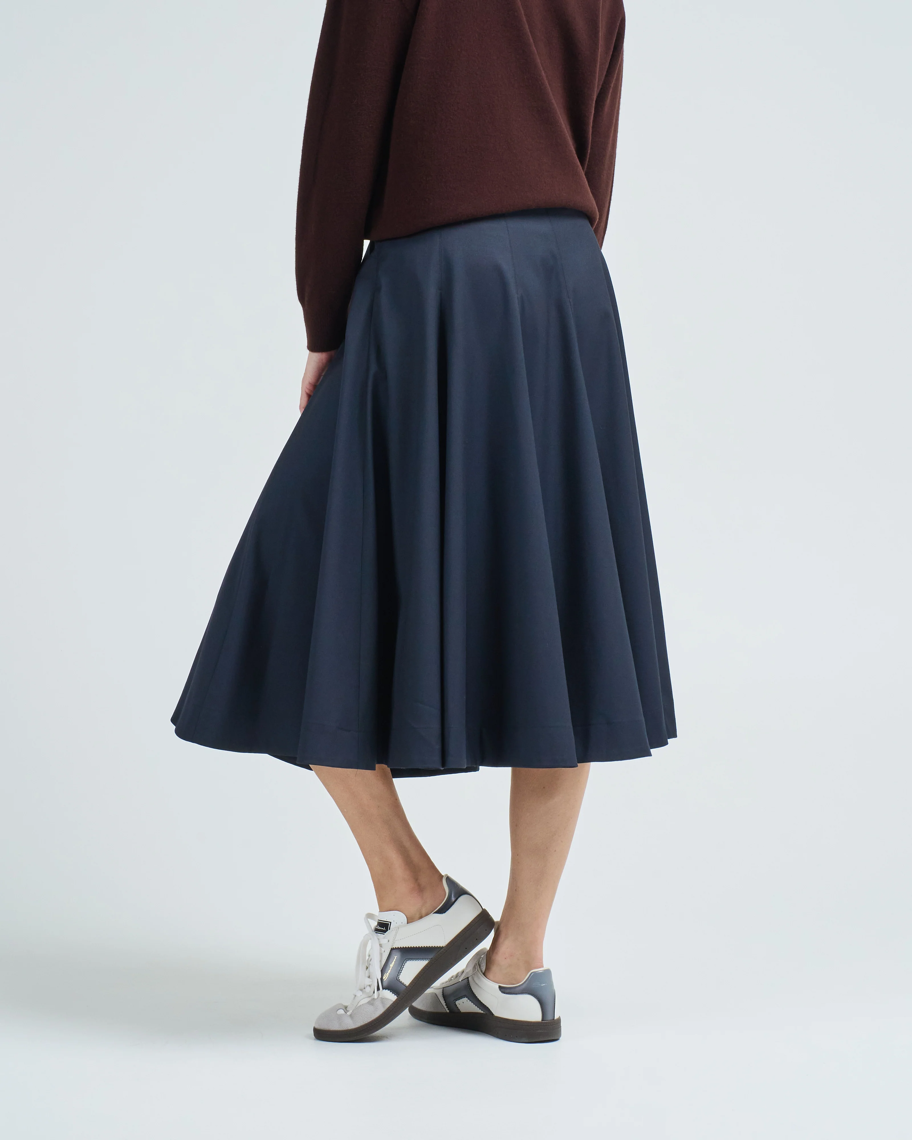 stretch wool flare skirt - Image 4