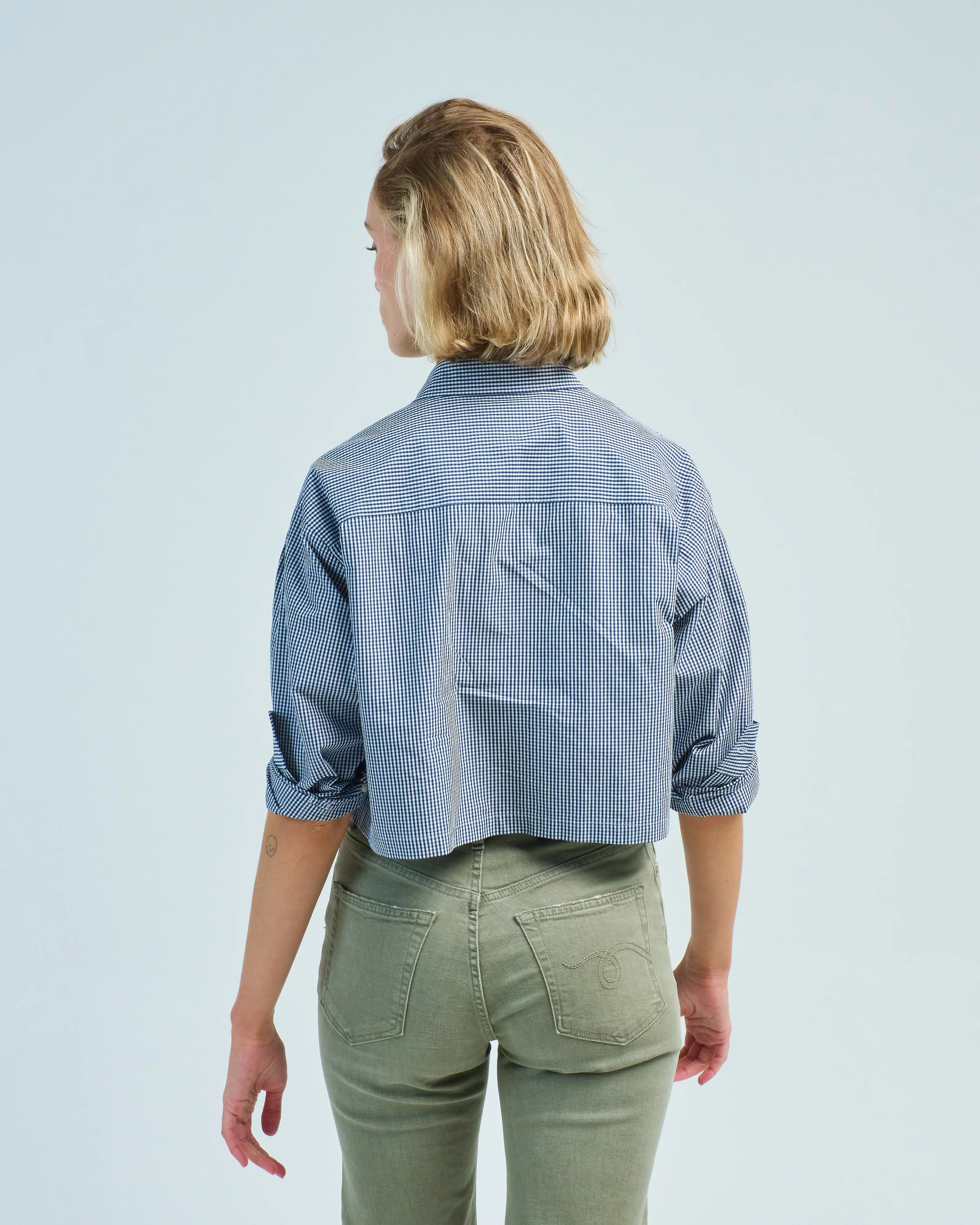 washed cotton short button down - Image 4