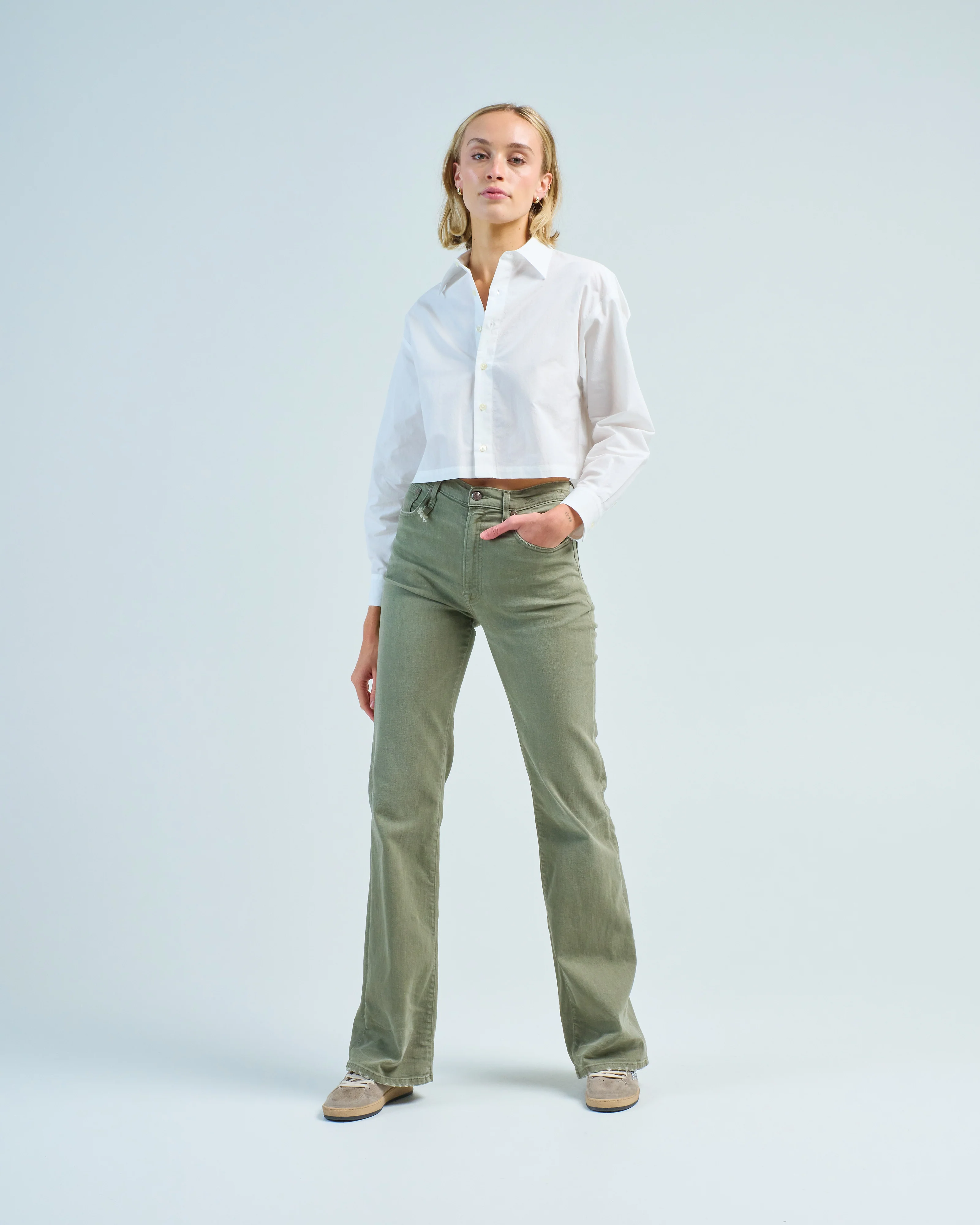 washed cotton short button down - Image 2