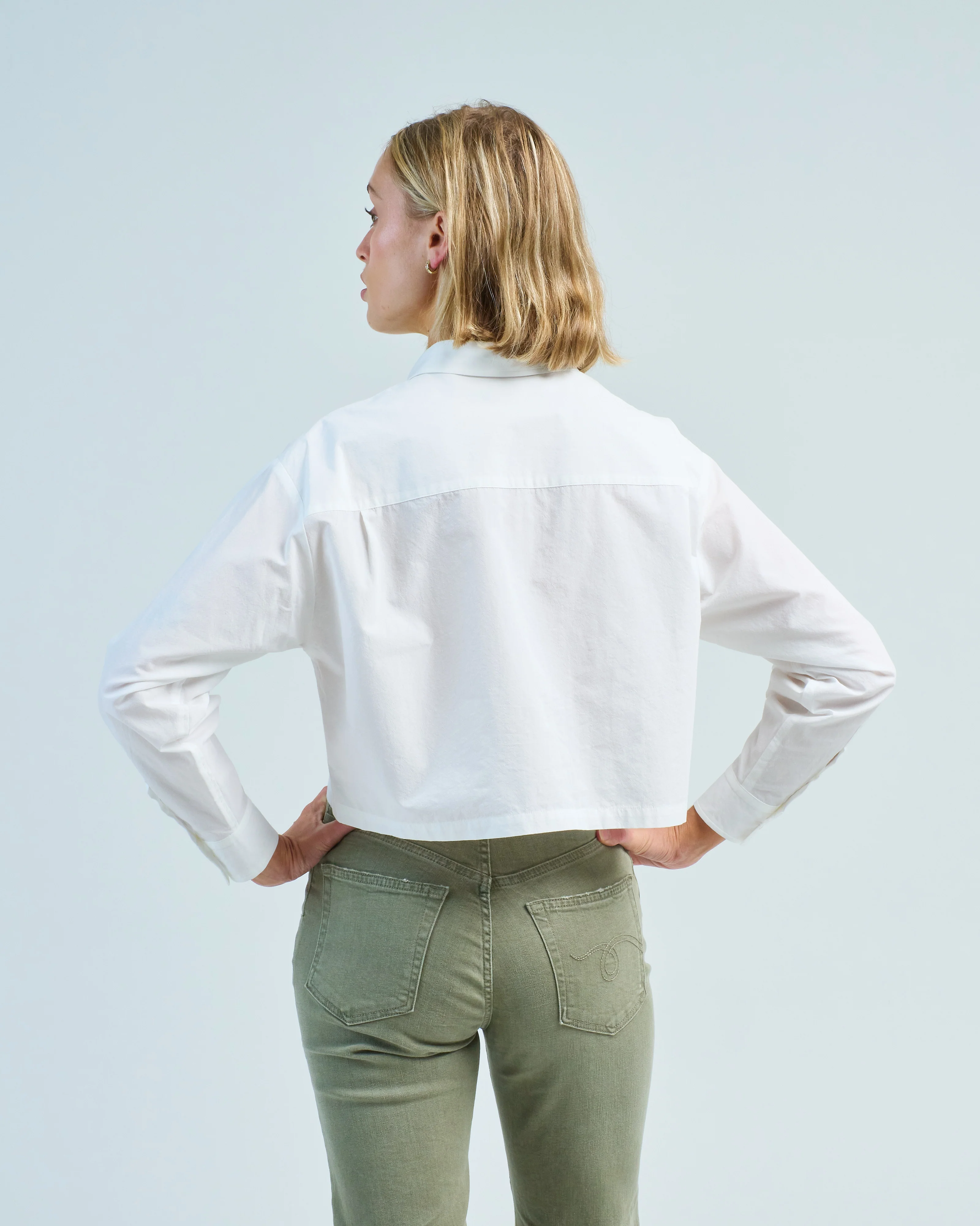 washed cotton short button down - Image 3