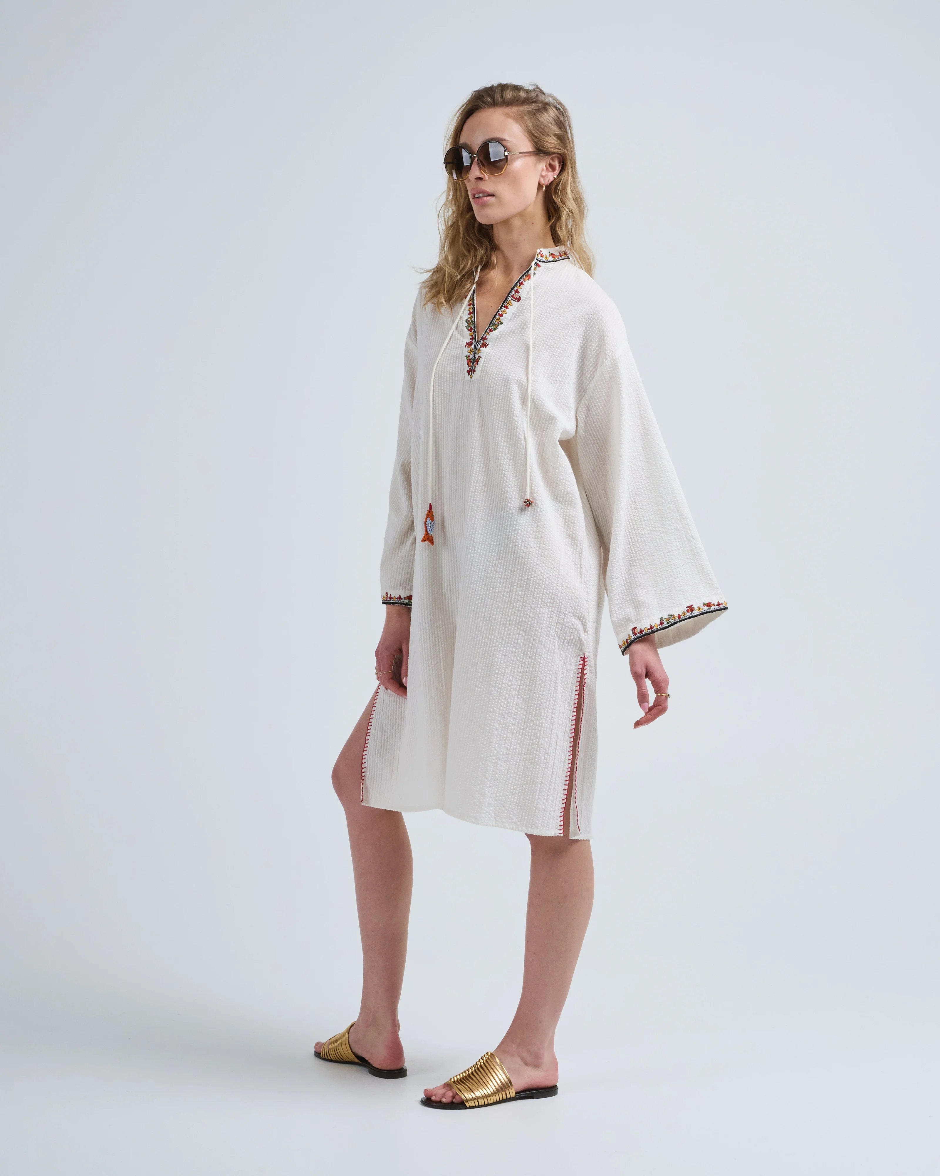 azo free cotton seersucker dress - Image 2