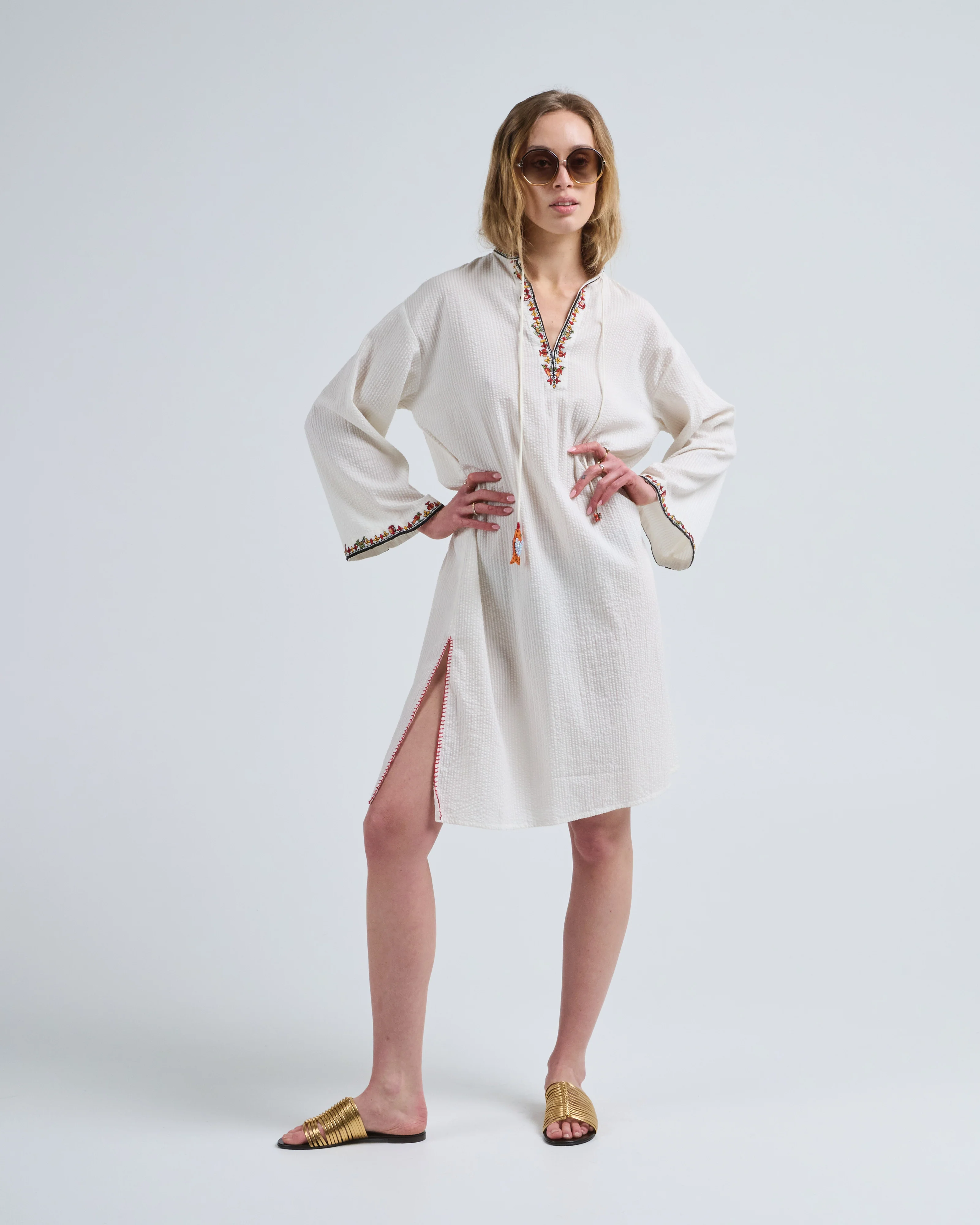 azo free cotton seersucker dress - Image 4