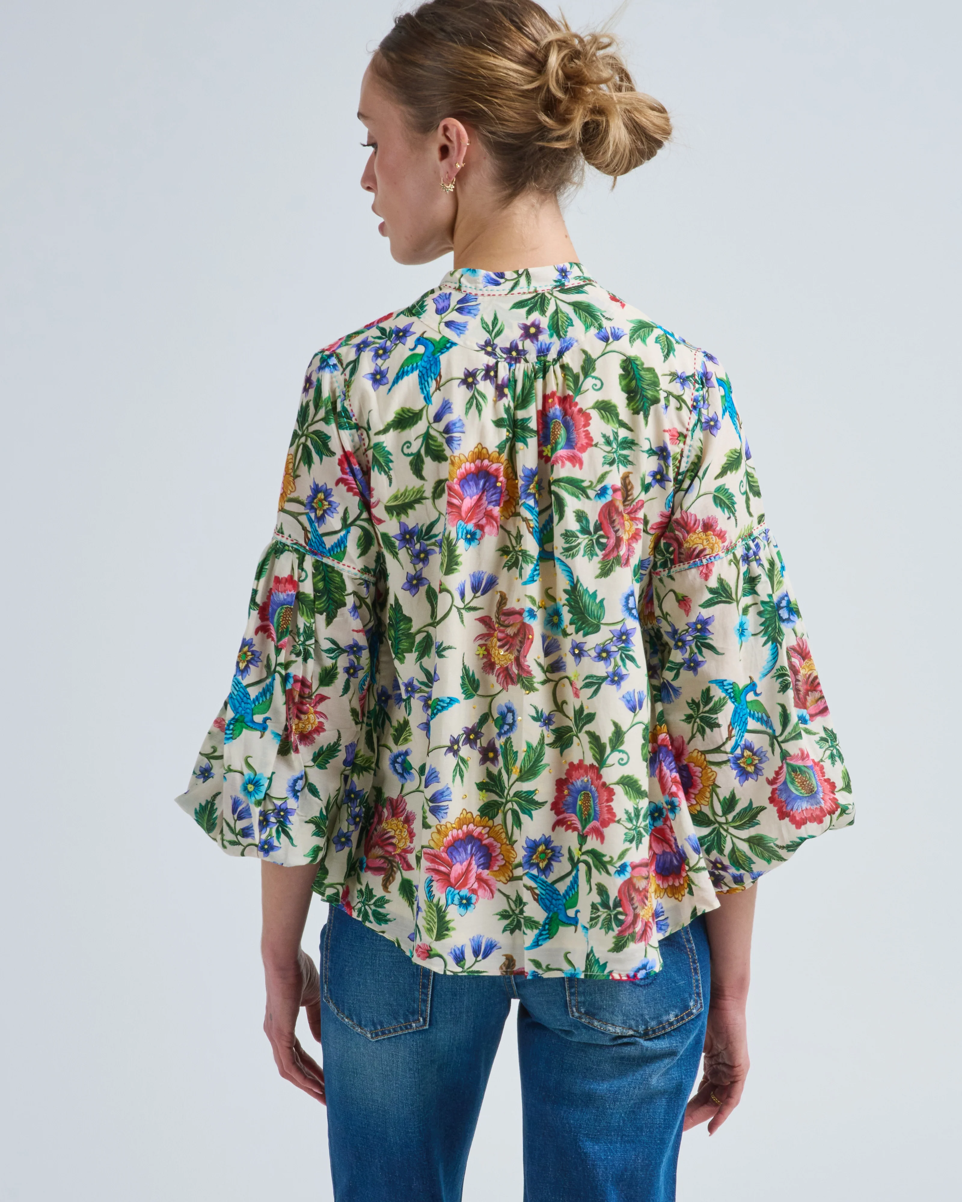 cream floral top - Image 5