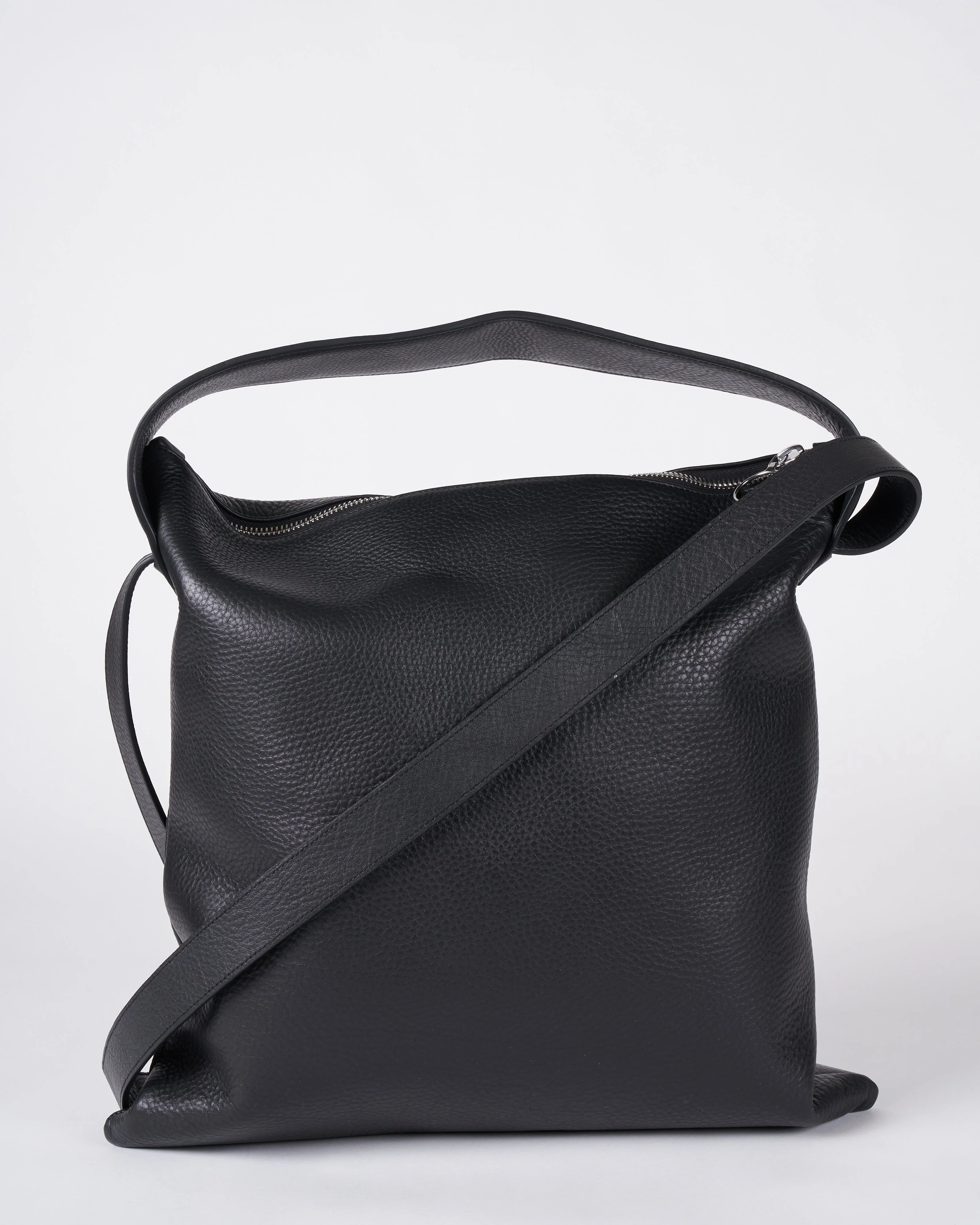 maj shoulder/crossbody - black leather - Image 2