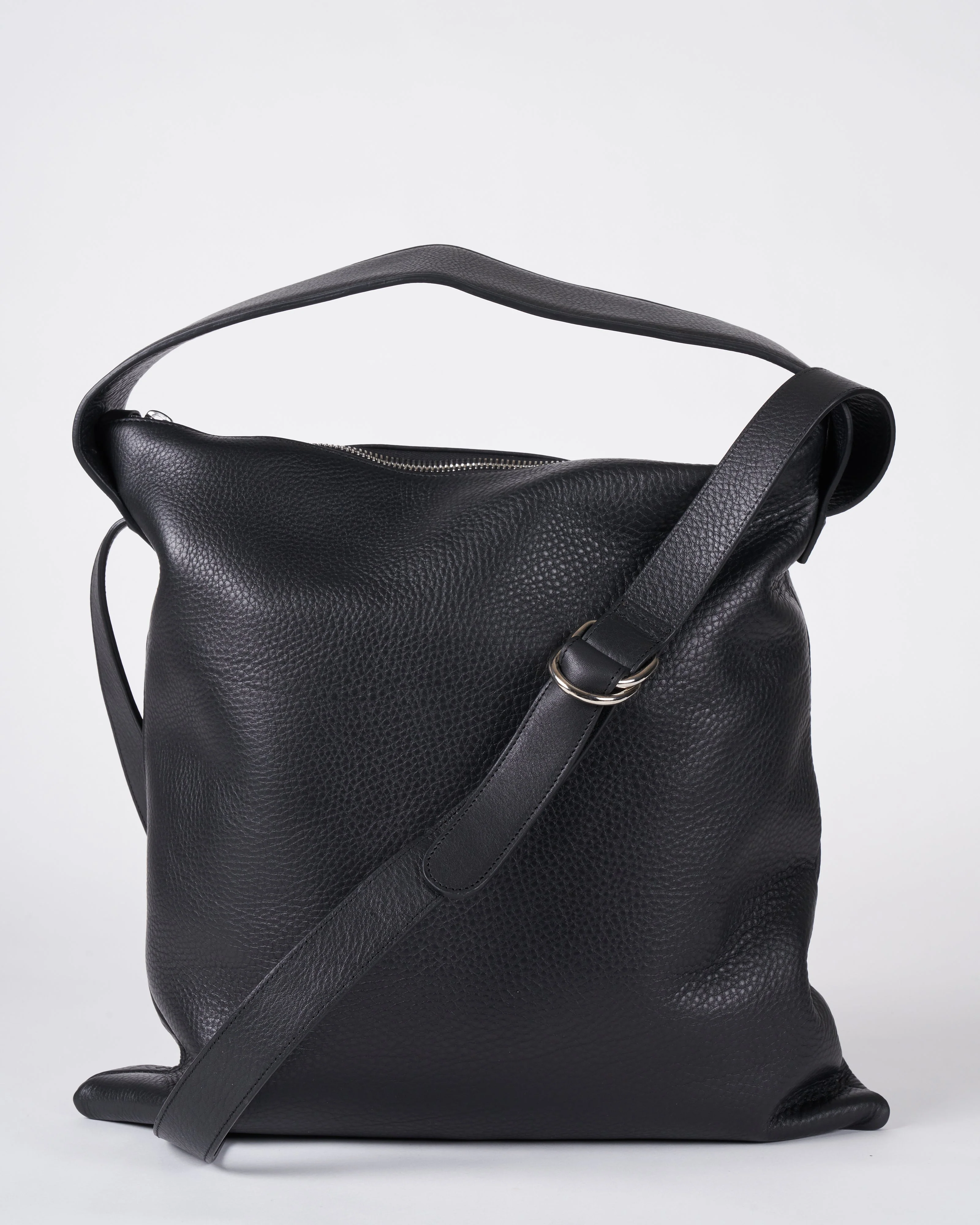 maj shoulder/crossbody - black leather - Image 3
