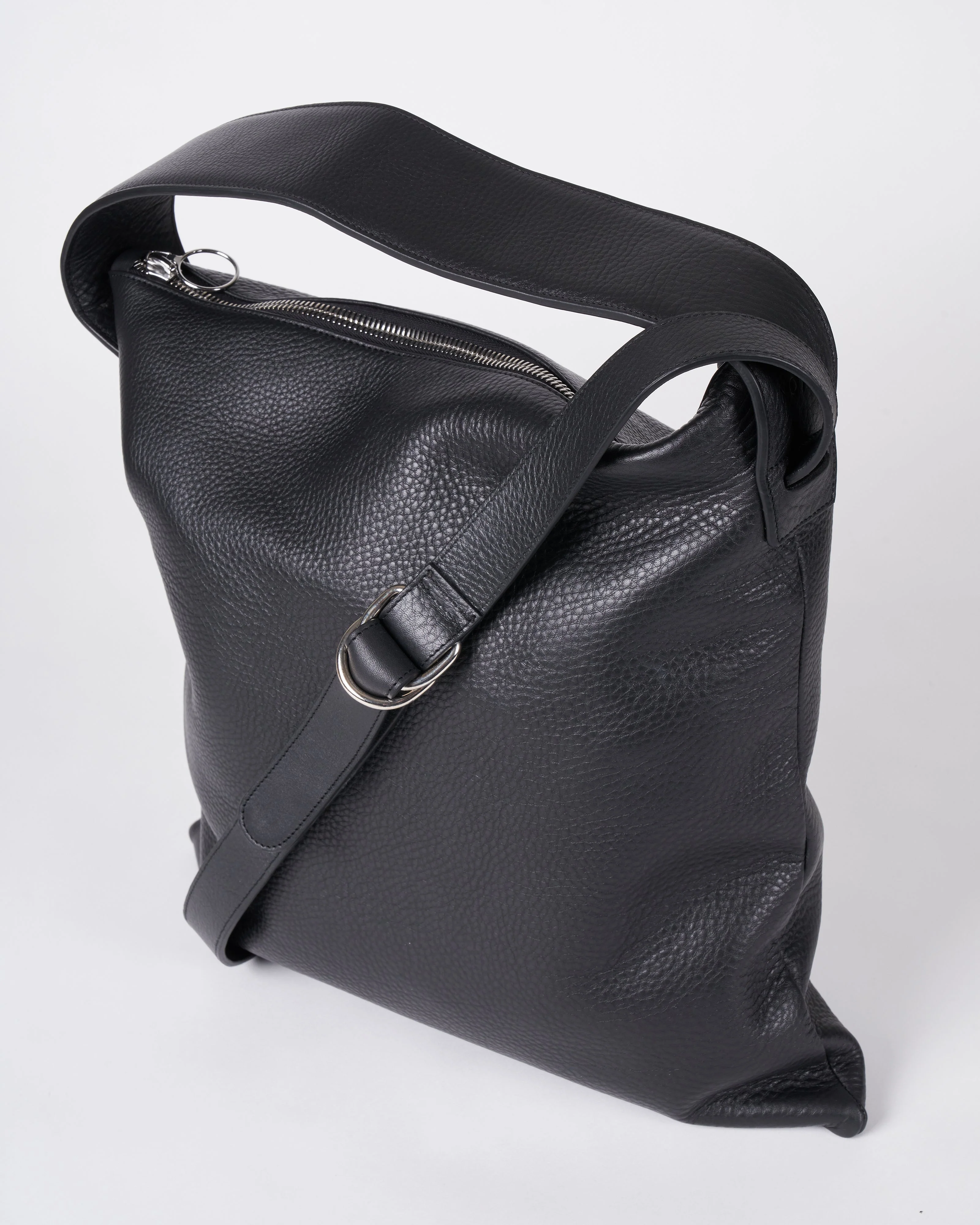 maj shoulder/crossbody - black leather - Image 4
