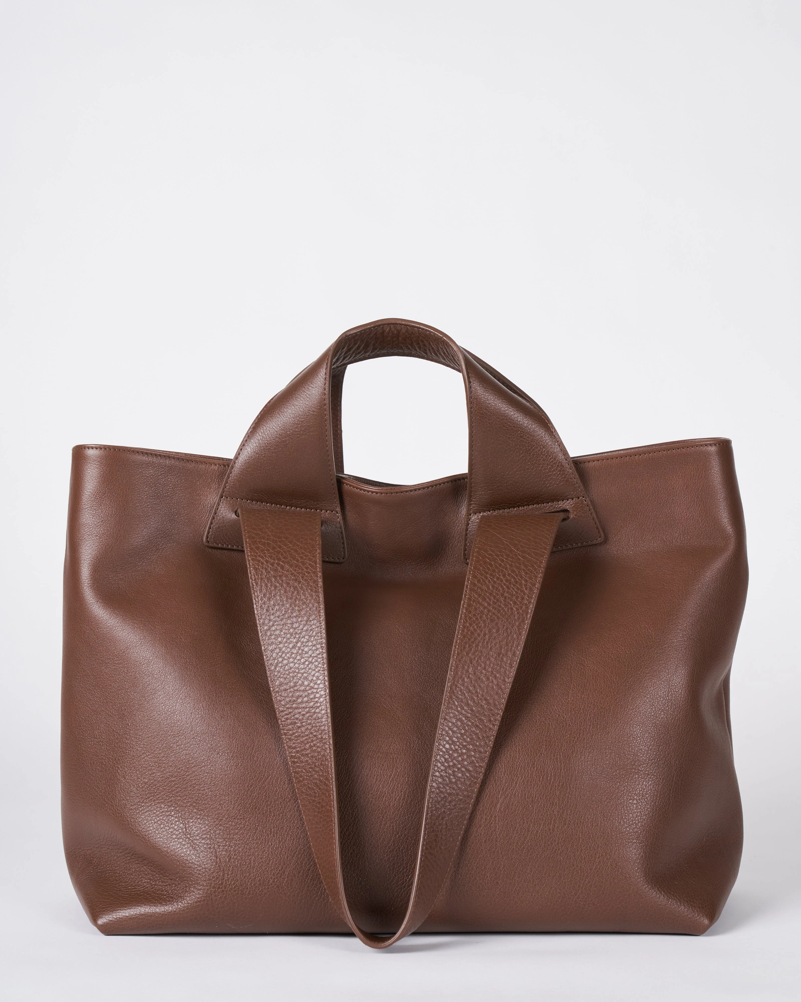 plen tote bag - brown leather - Image 2