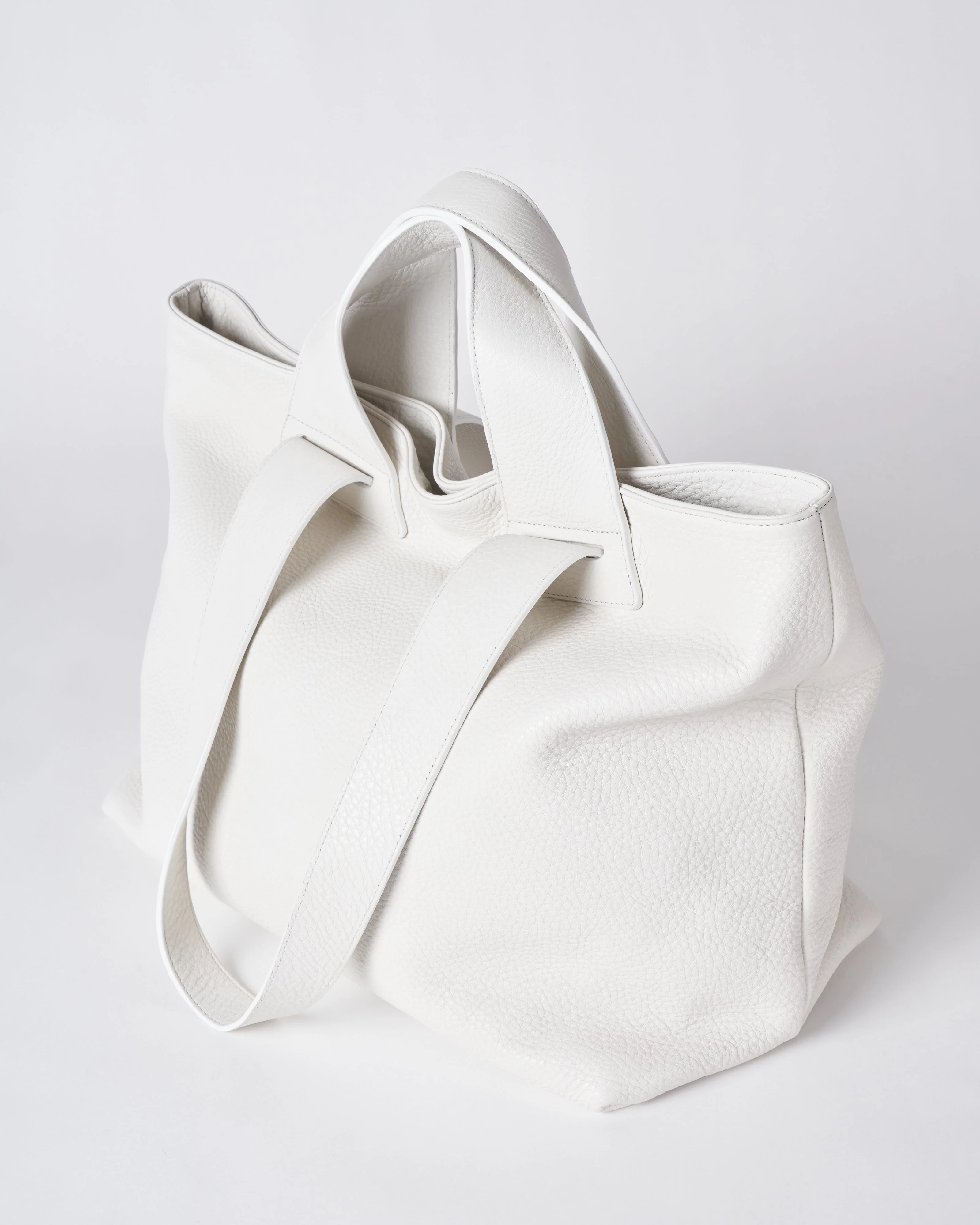 plen tote bag - white leather - Image 3