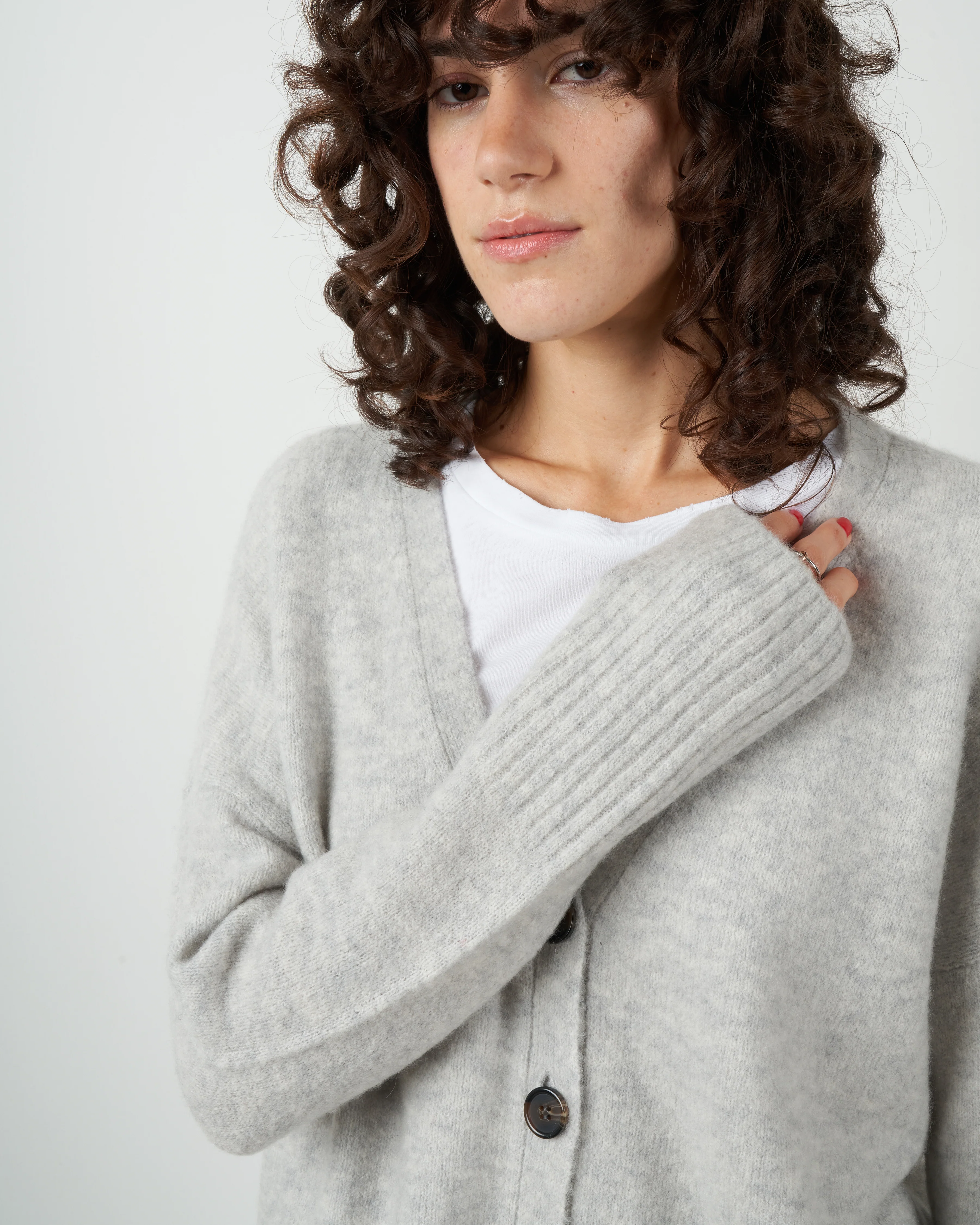 delilah cashmere cardigan - mist - Image 5