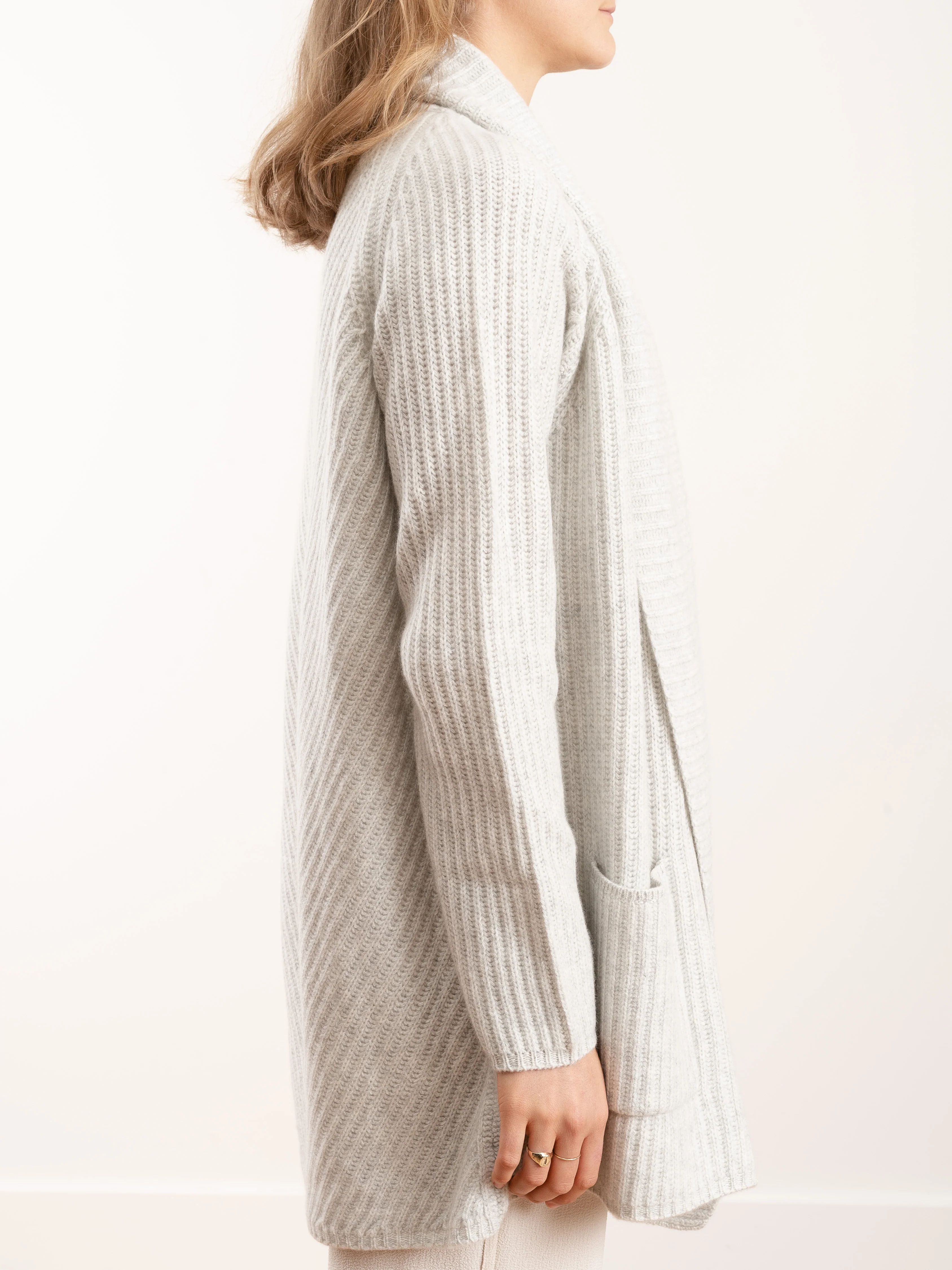 harper open cardigan - cloud grey - Image 3