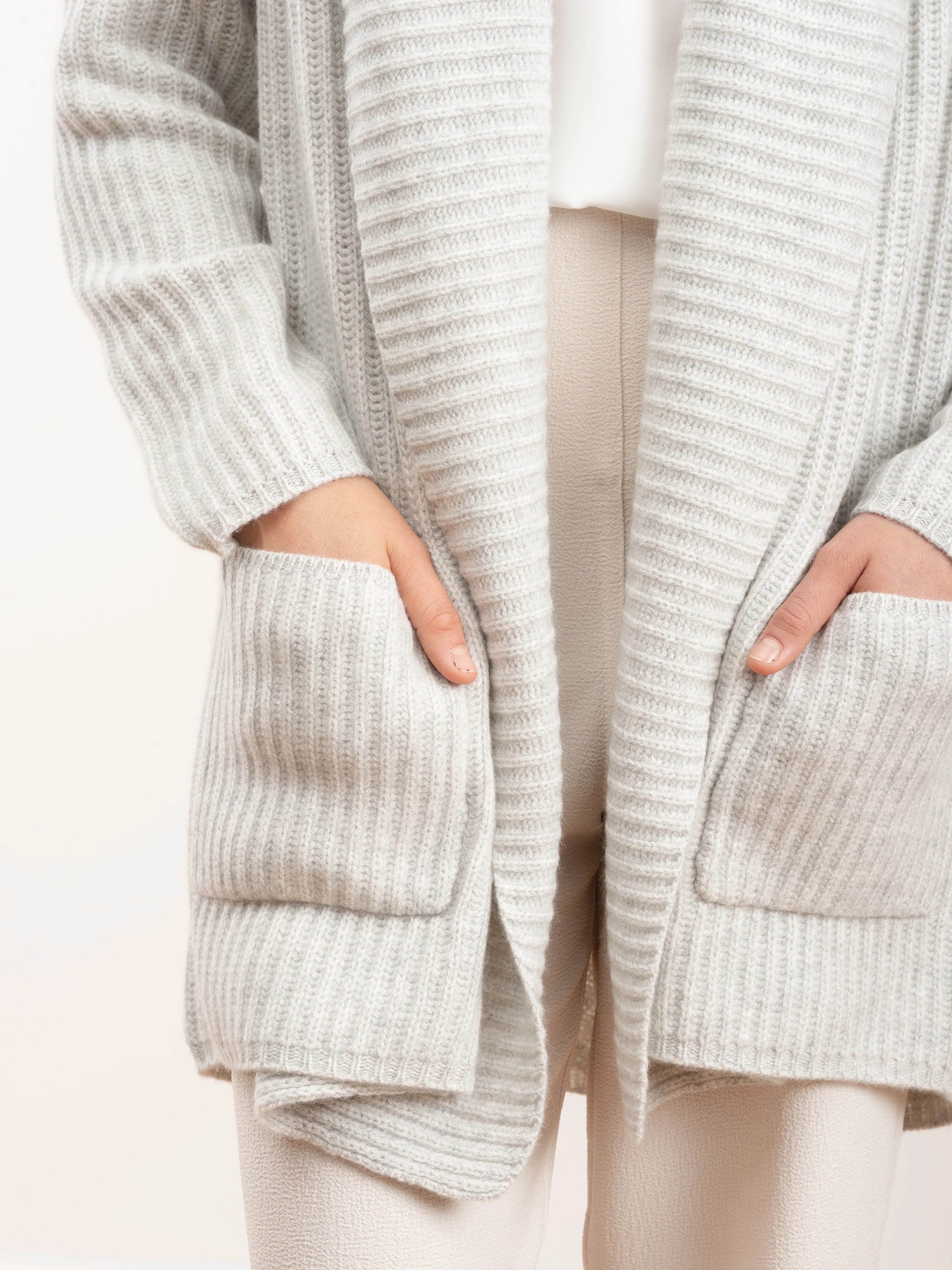 harper open cardigan - cloud grey - Image 5
