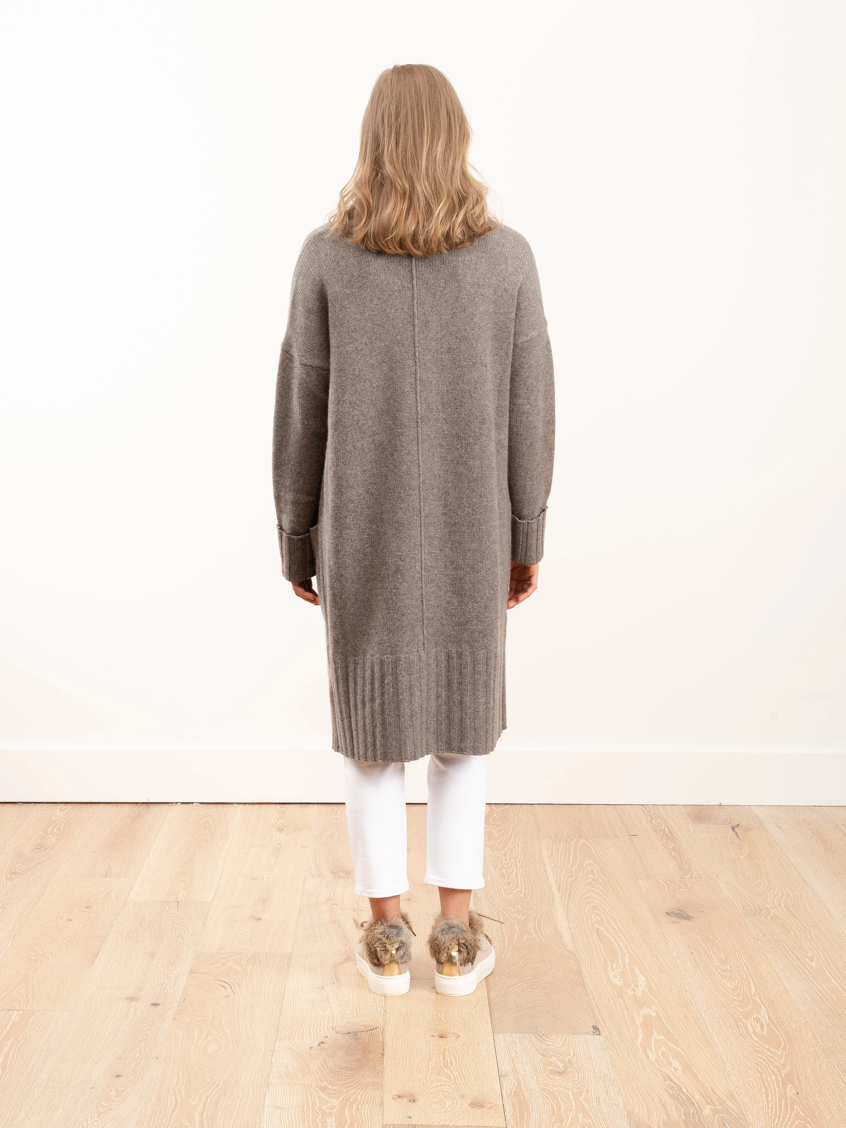 marlow open cardigan - otter - Image 3