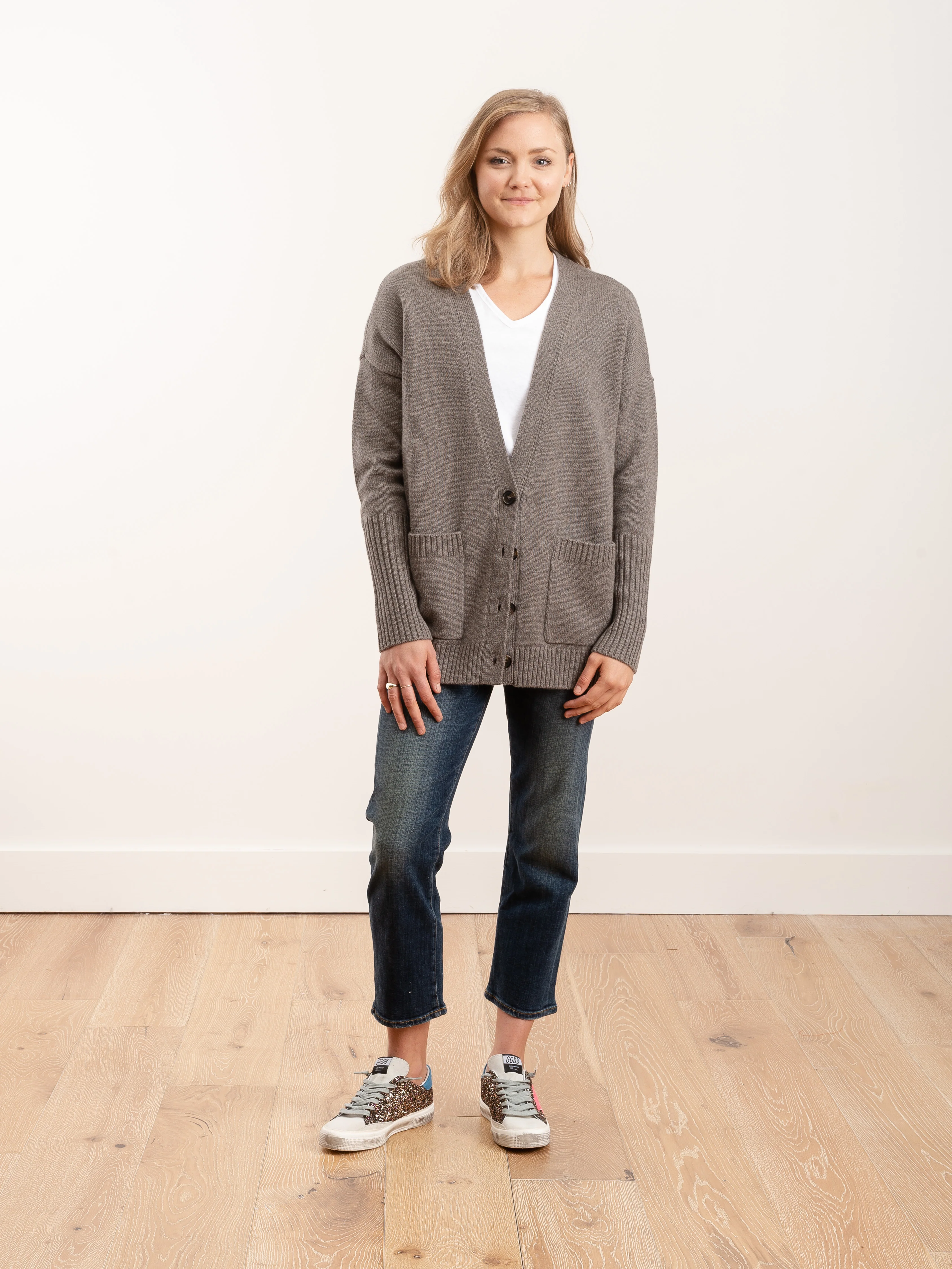 addison grandpa cardigan - otter