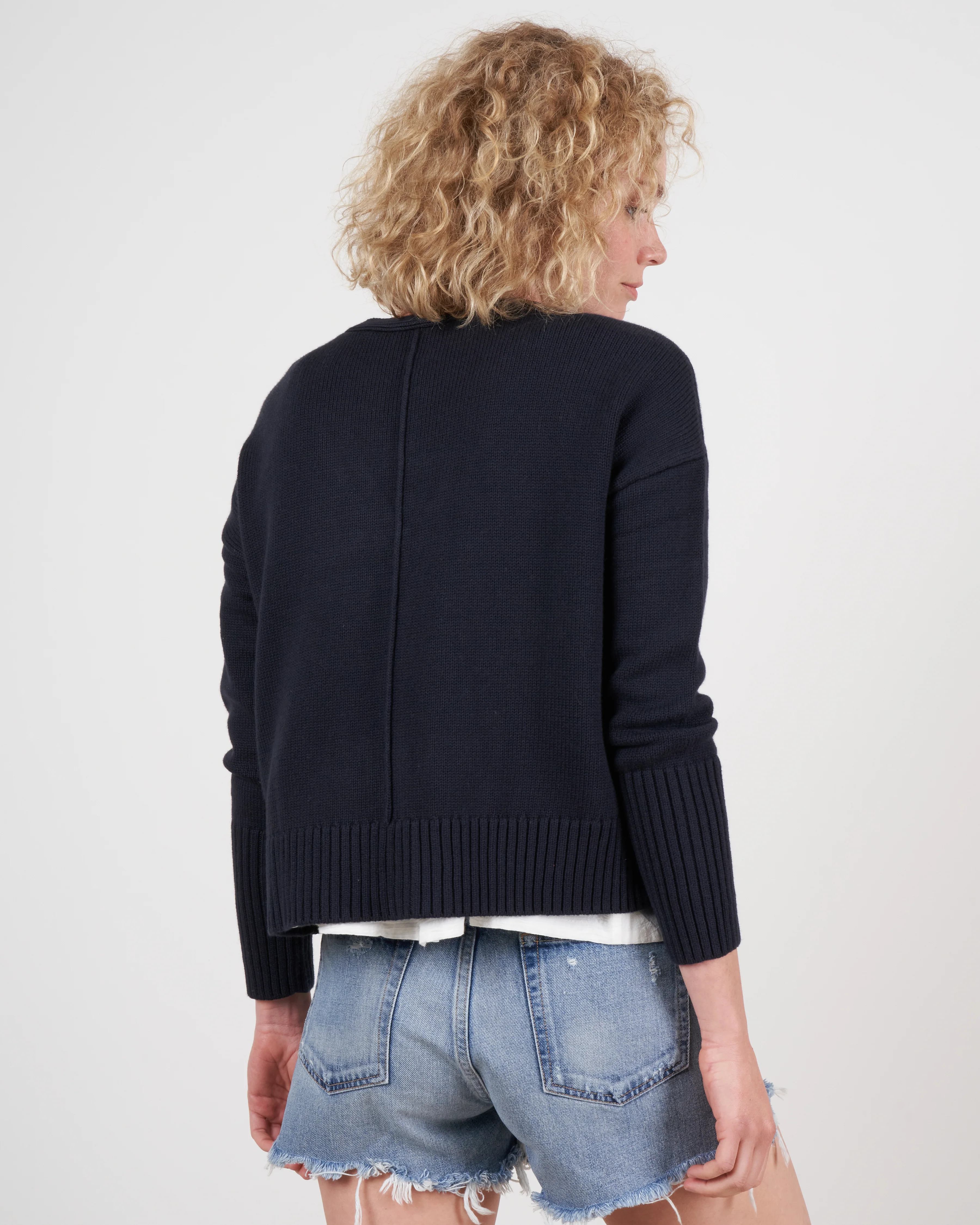 taylor cotton cashmere buttondown - navy - Image 5