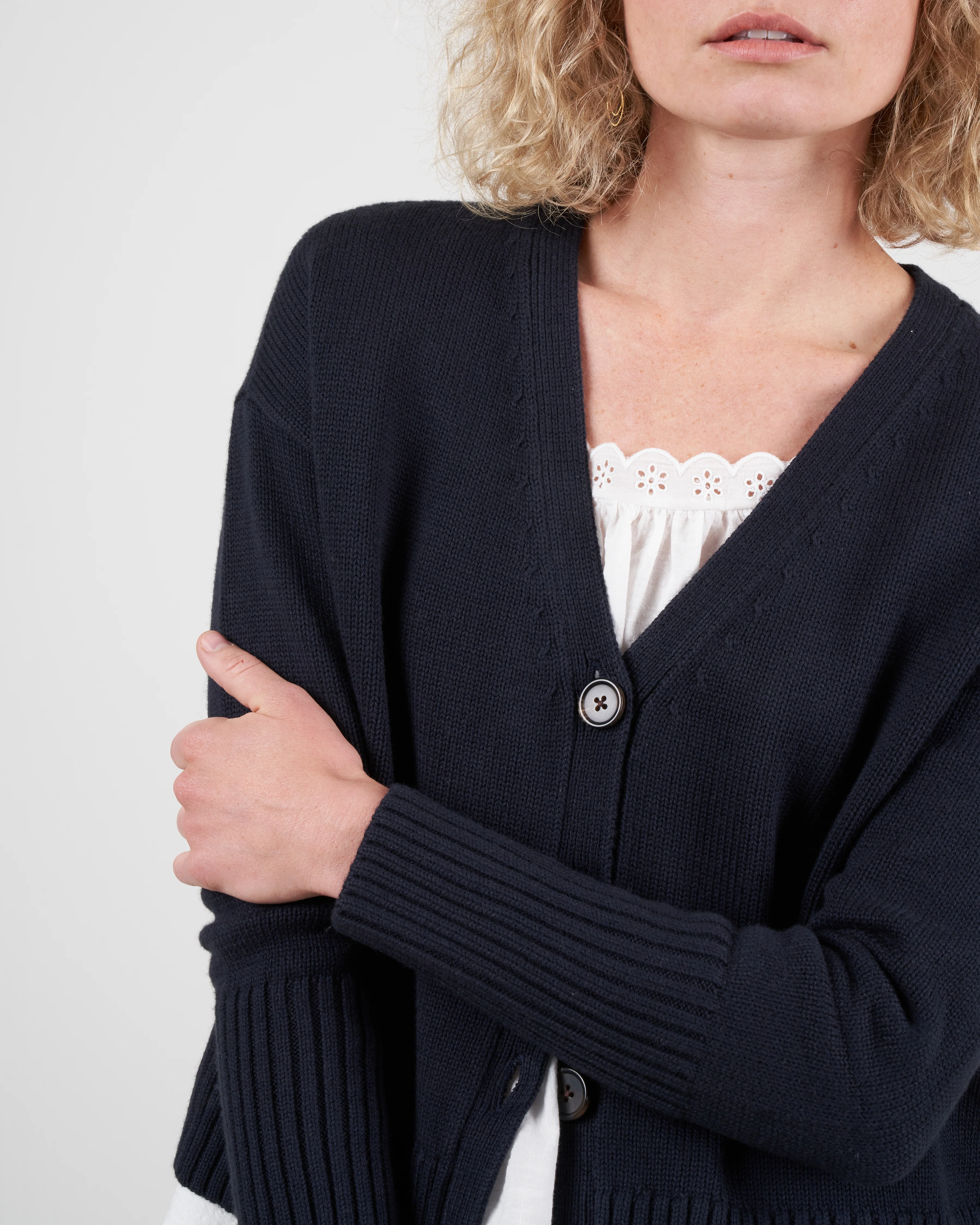 taylor cotton cashmere buttondown - navy - Image 6