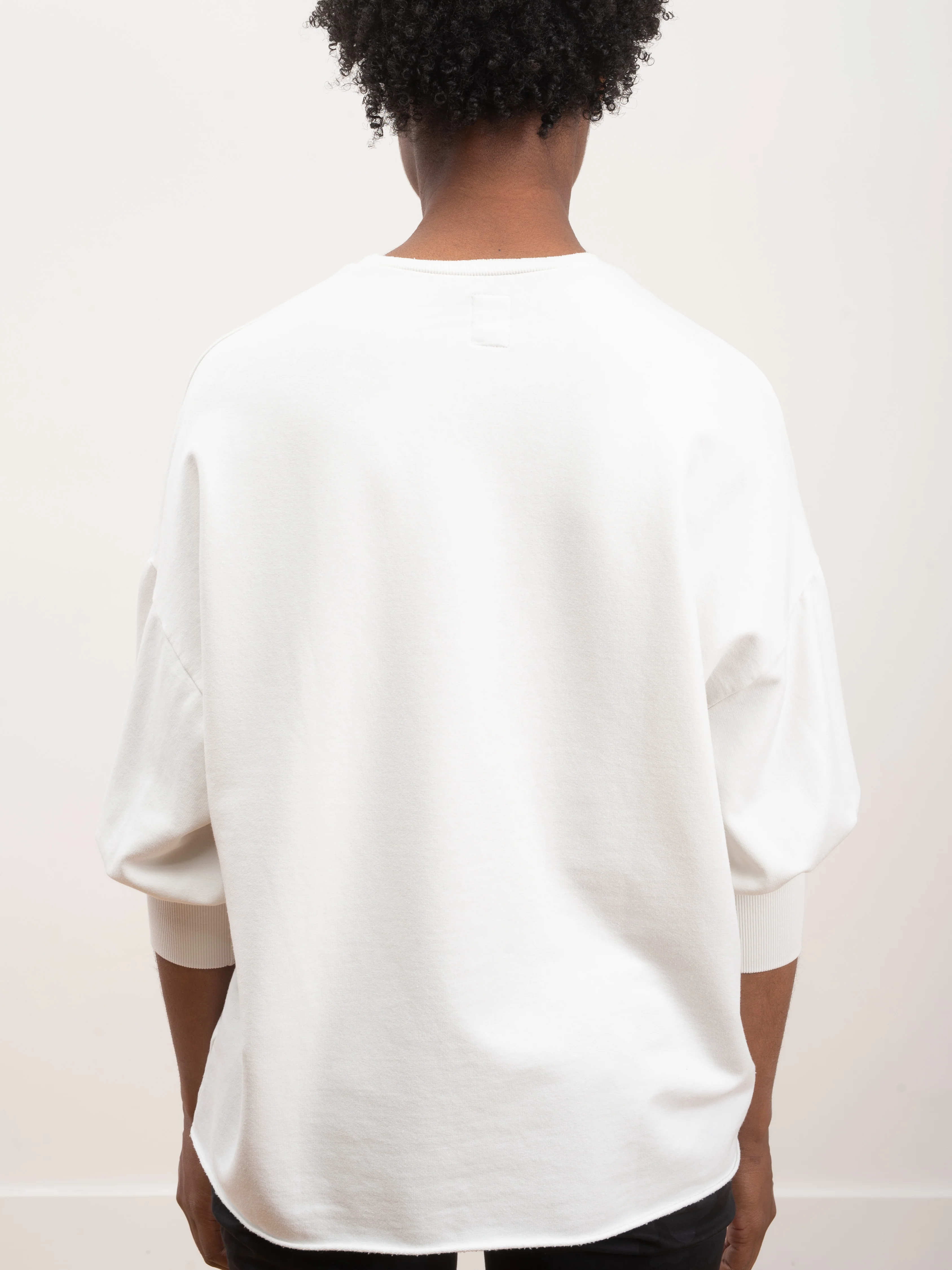 angela blouson sleeve crew - soft white - Image 4