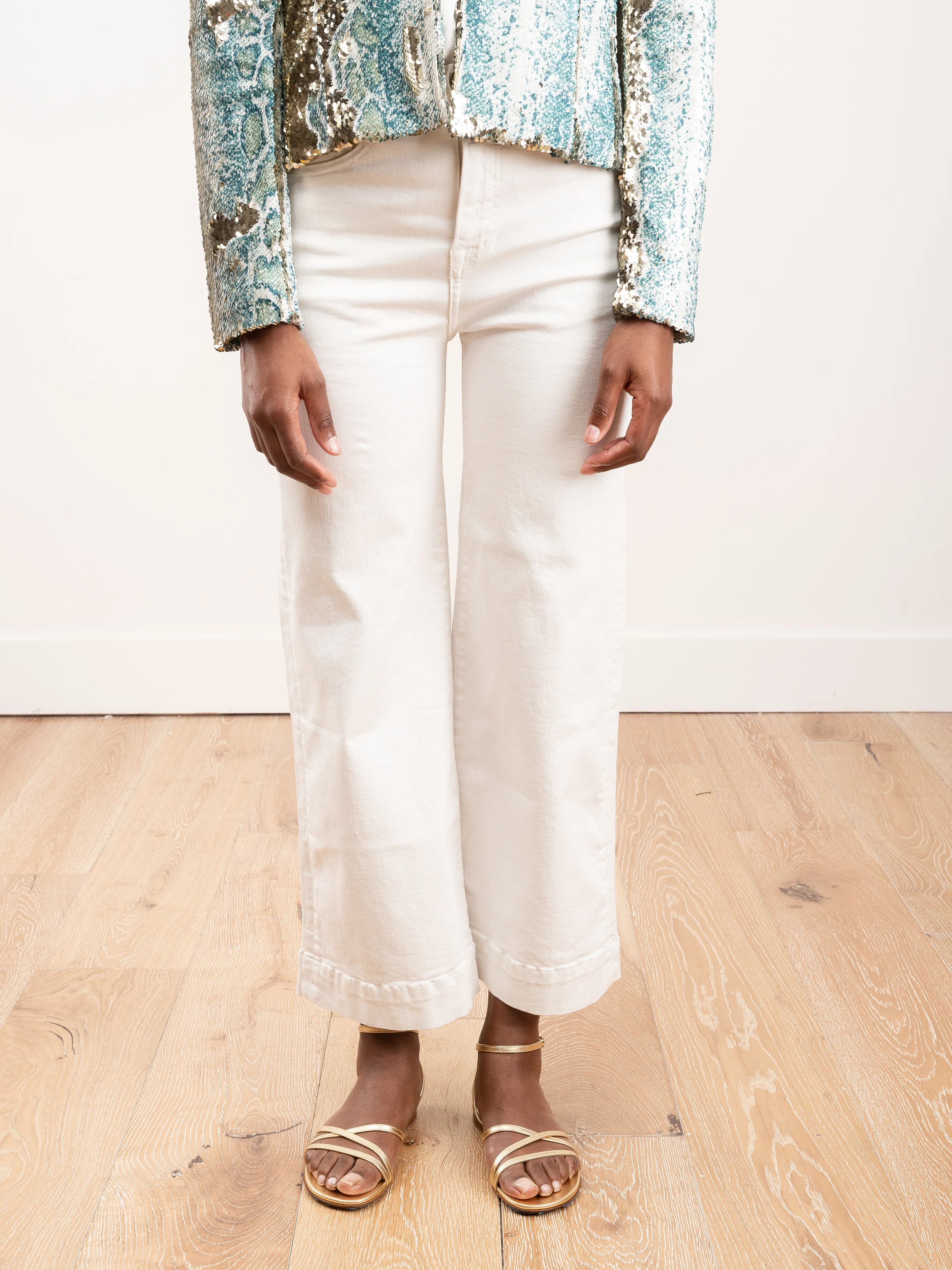 katia wide leg mid rise jean - soft white