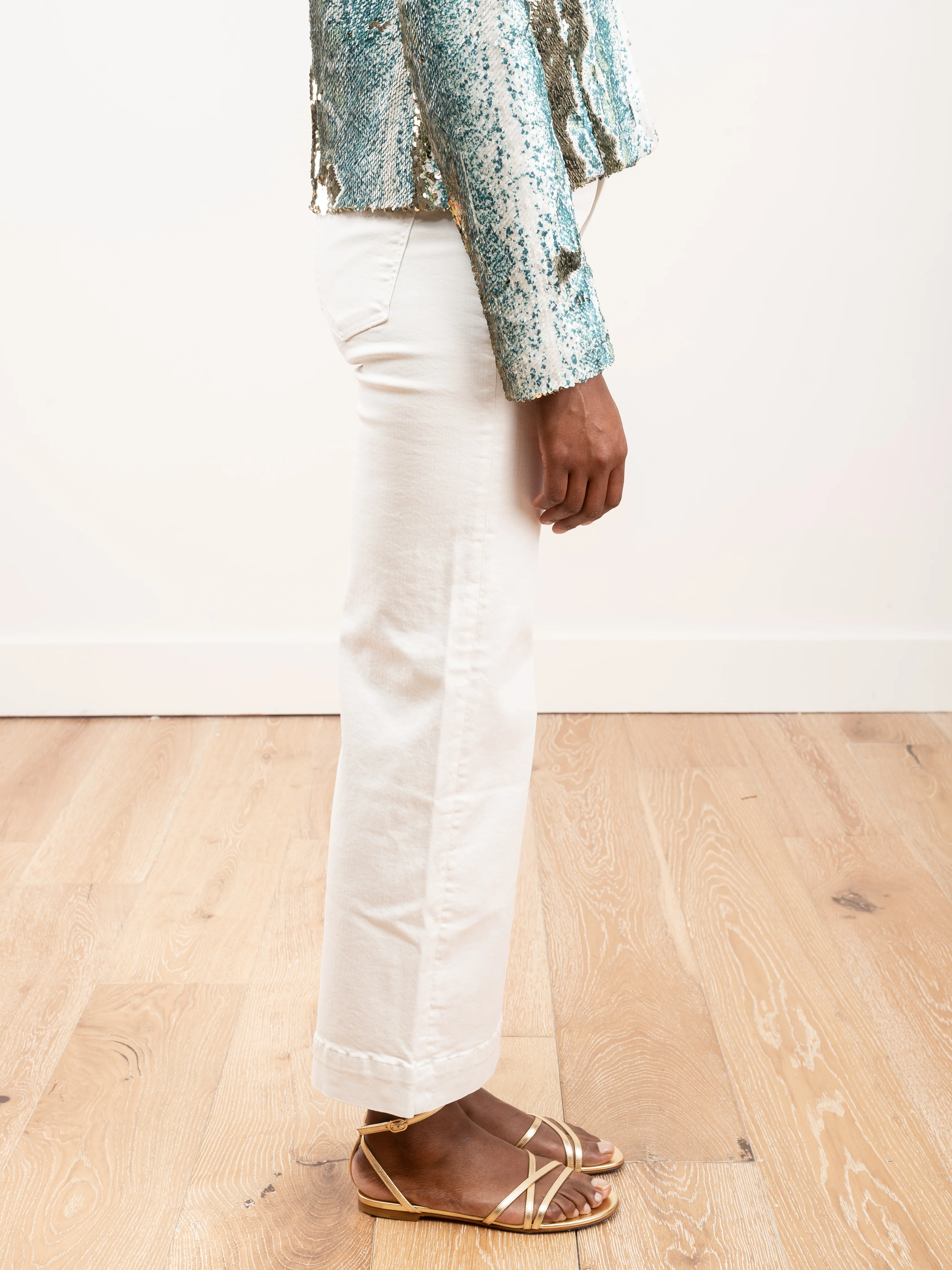 katia wide leg mid rise jean - soft white - Image 2