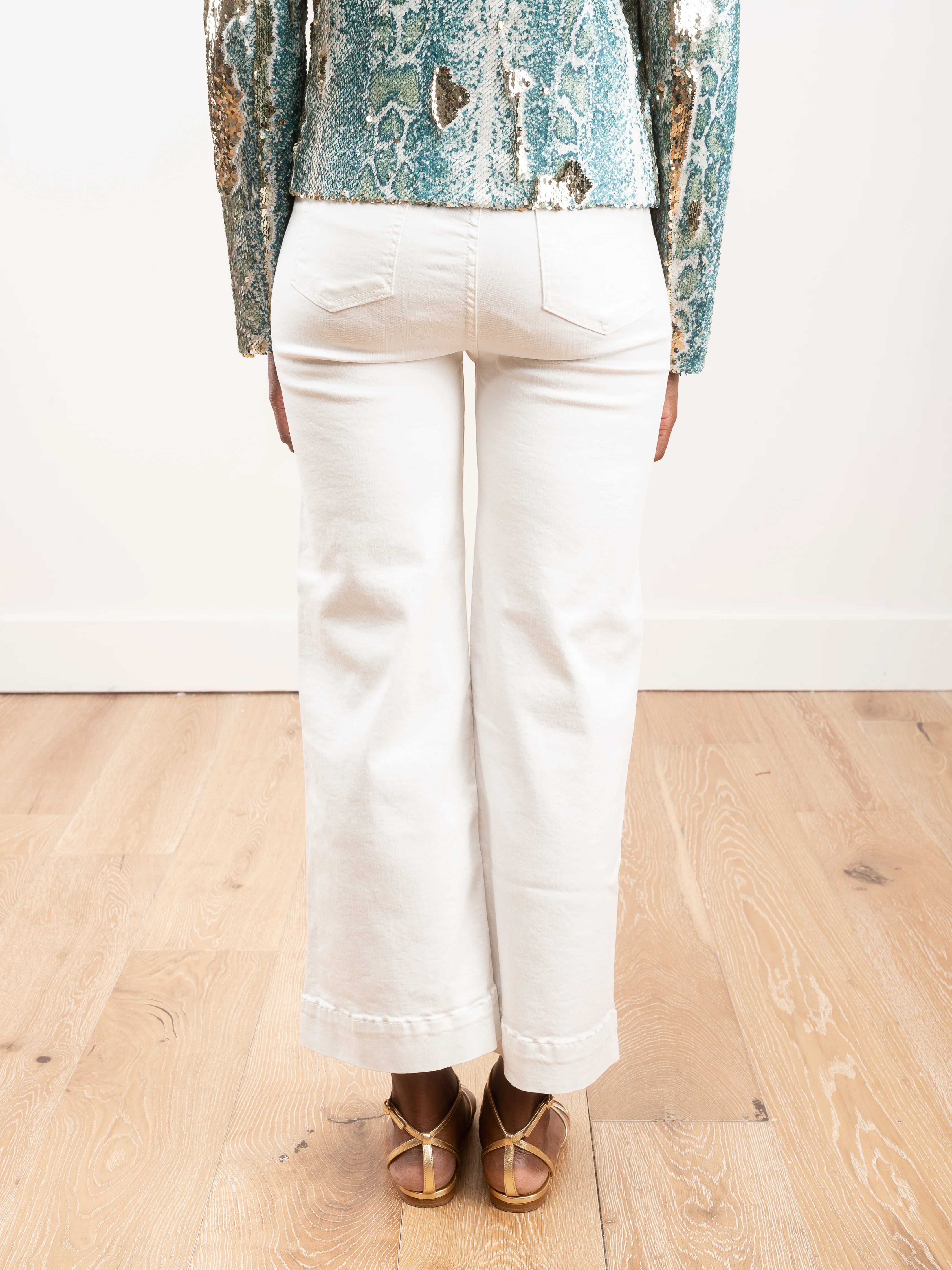 katia wide leg mid rise jean - soft white - Image 3