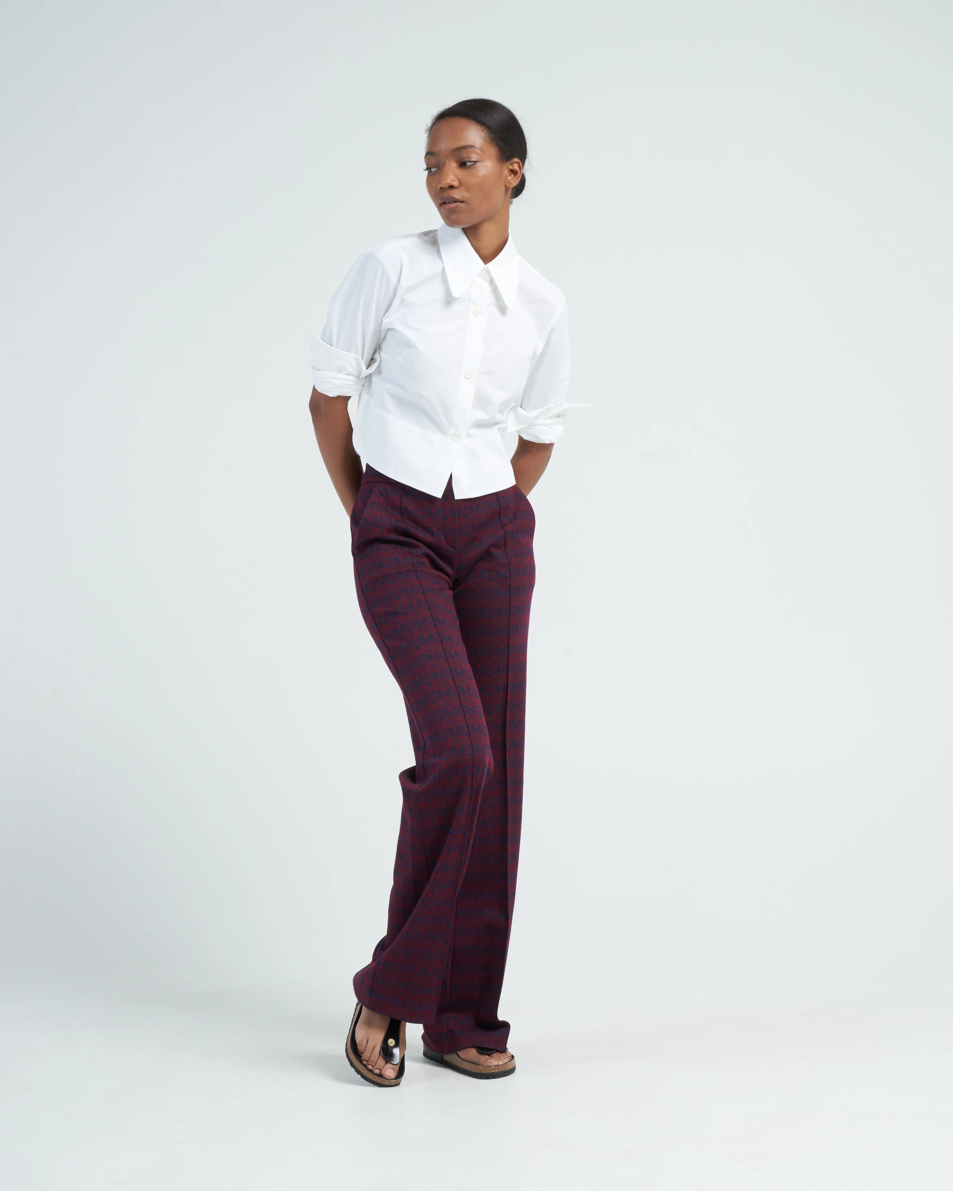 cotton poplin shirt - white - Image 2
