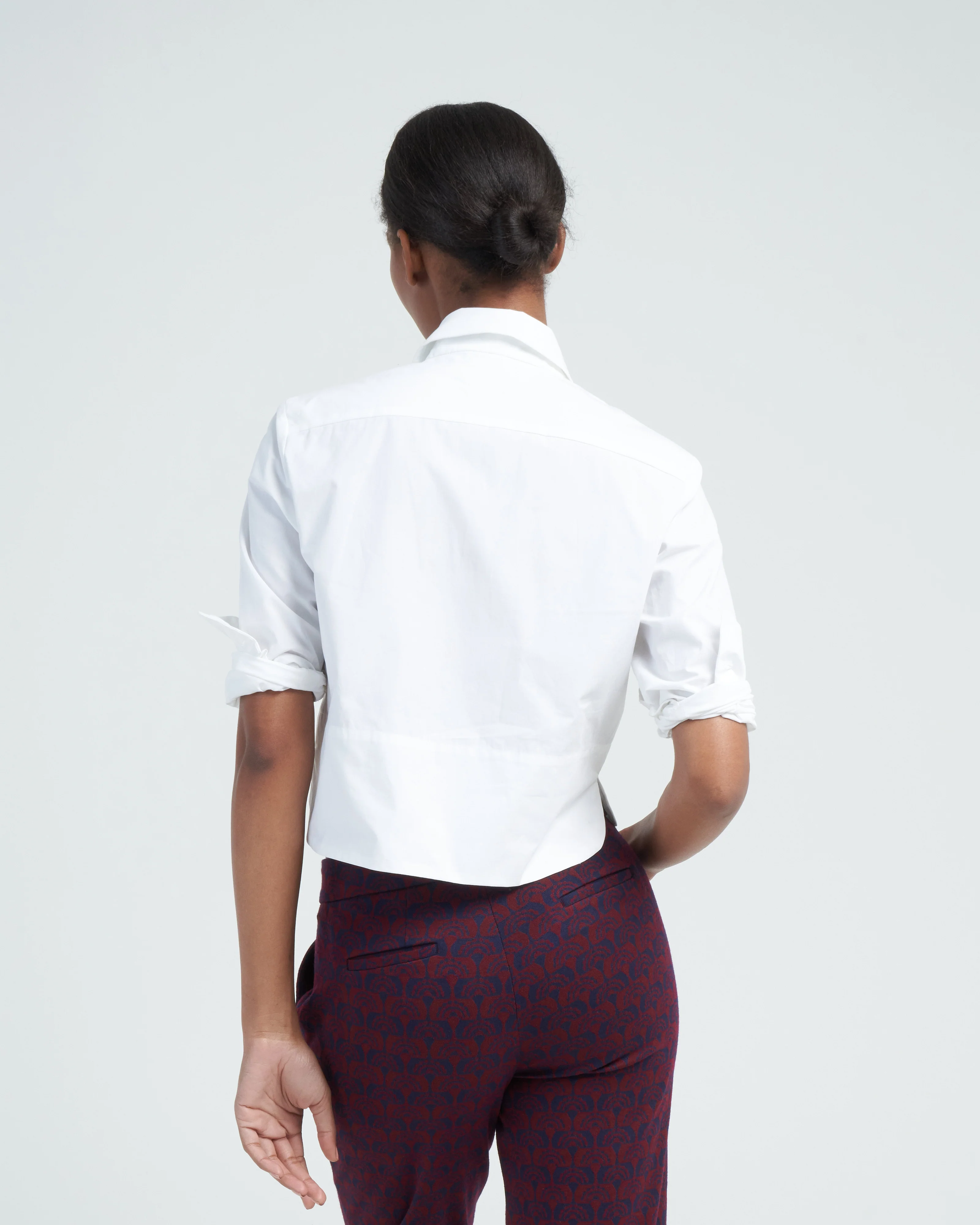 cotton poplin shirt - white - Image 4