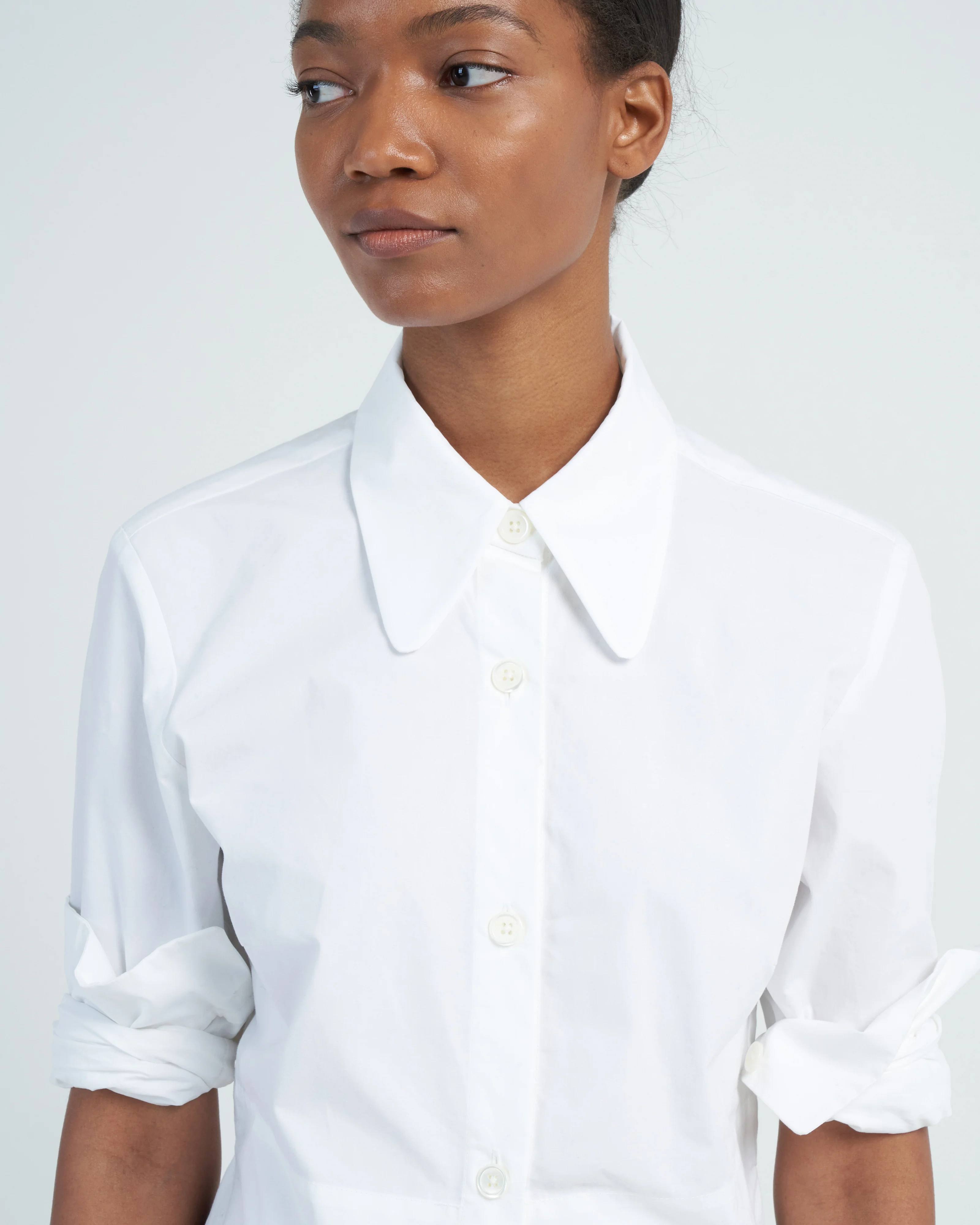 cotton poplin shirt - white - Image 5