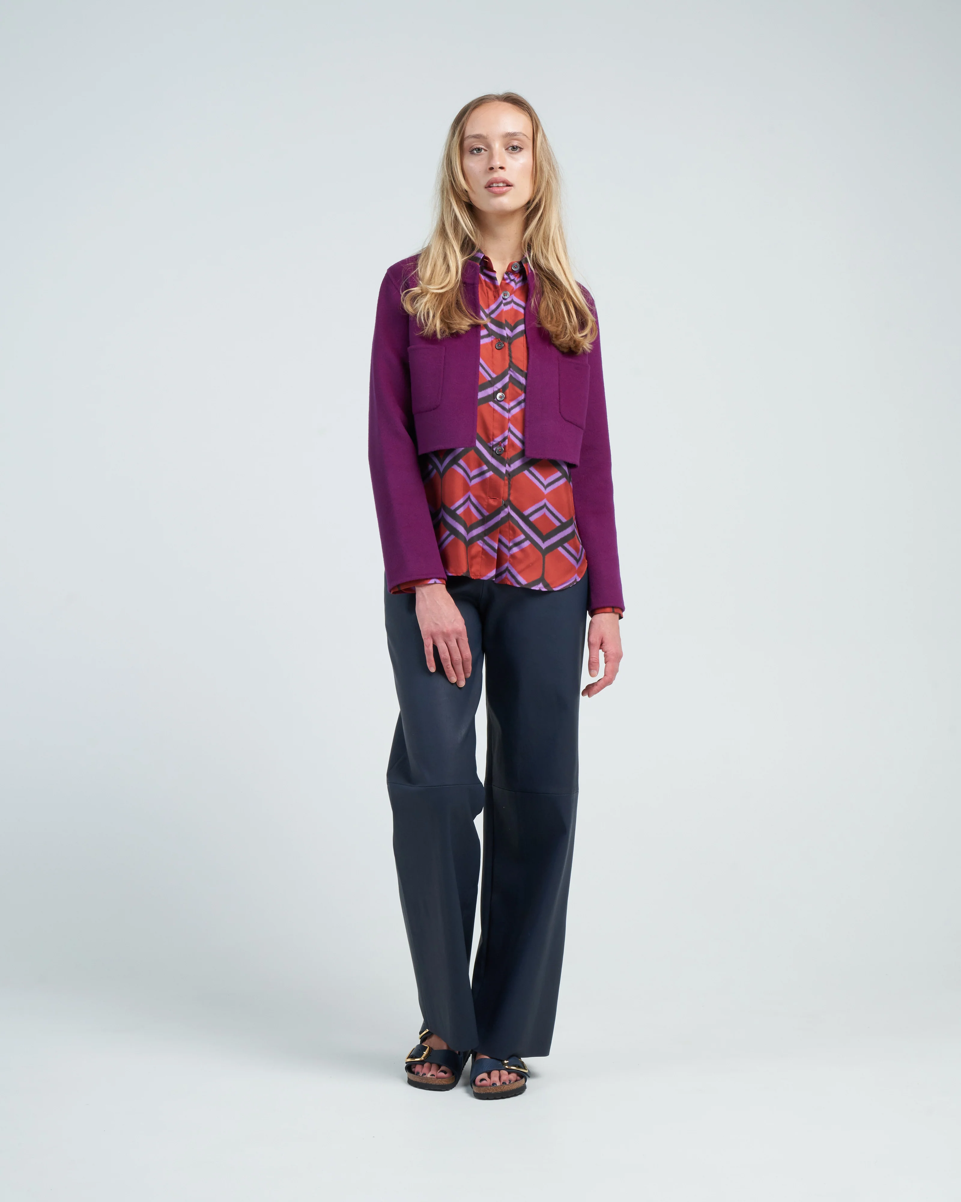 cropped jacket - cyclamen - Image 2