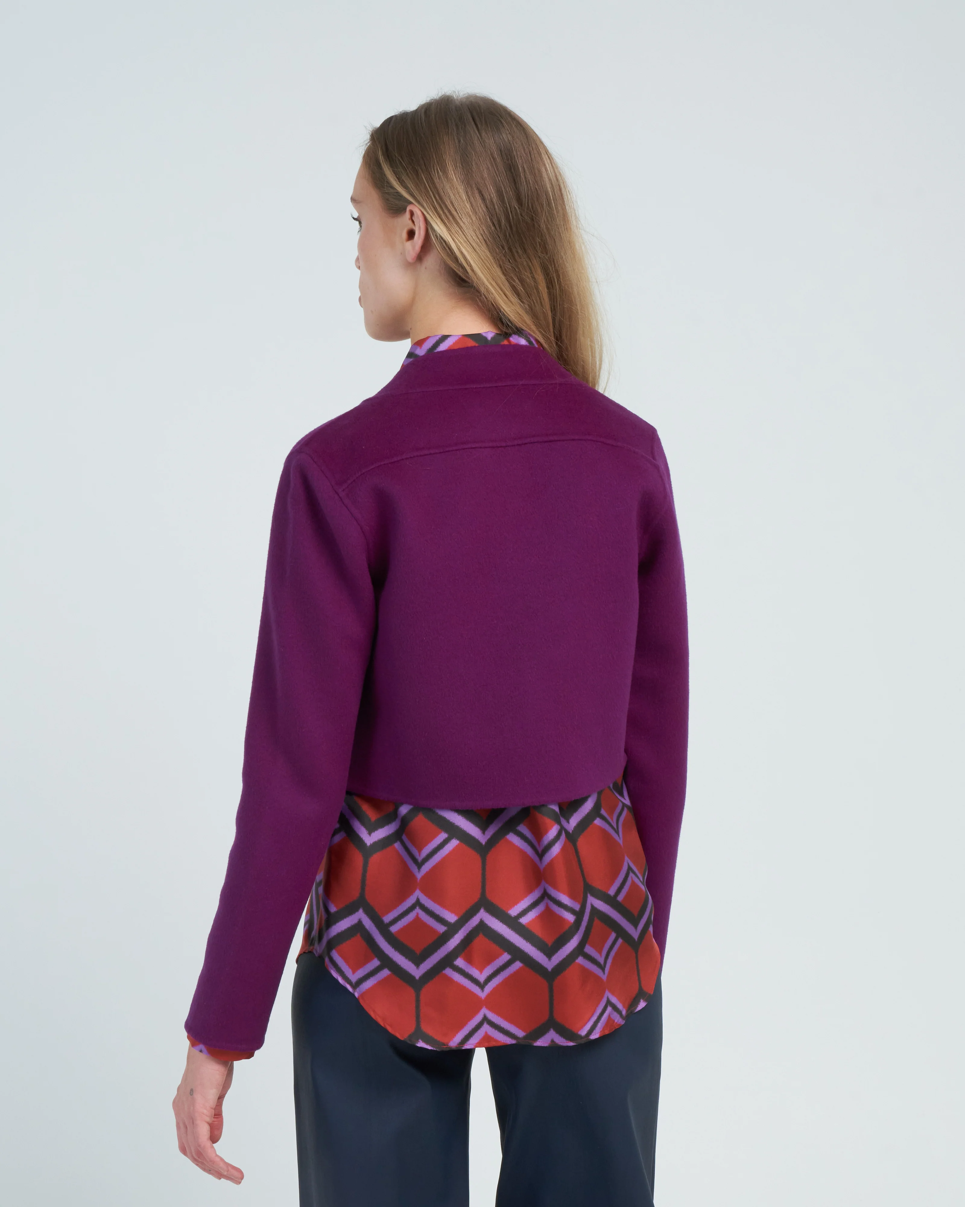 cropped jacket - cyclamen - Image 4