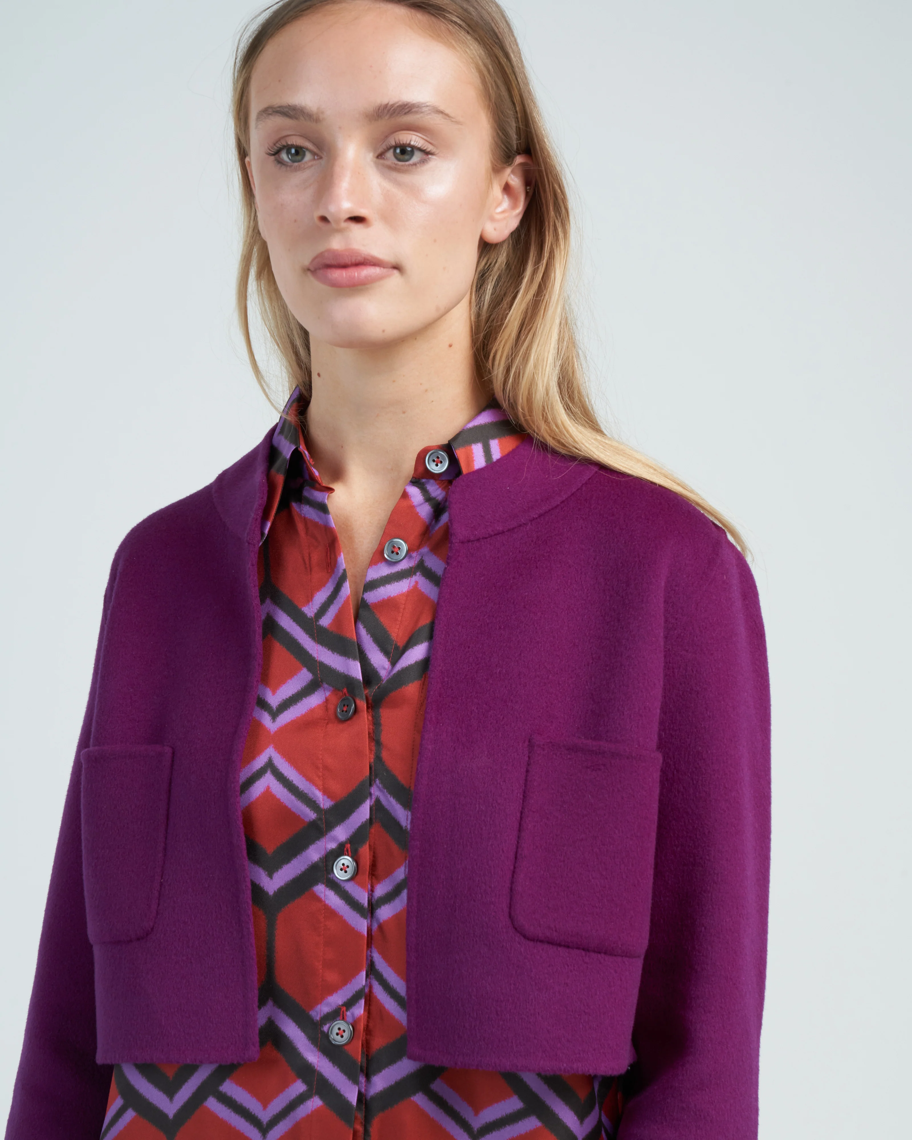 cropped jacket - cyclamen - Image 5