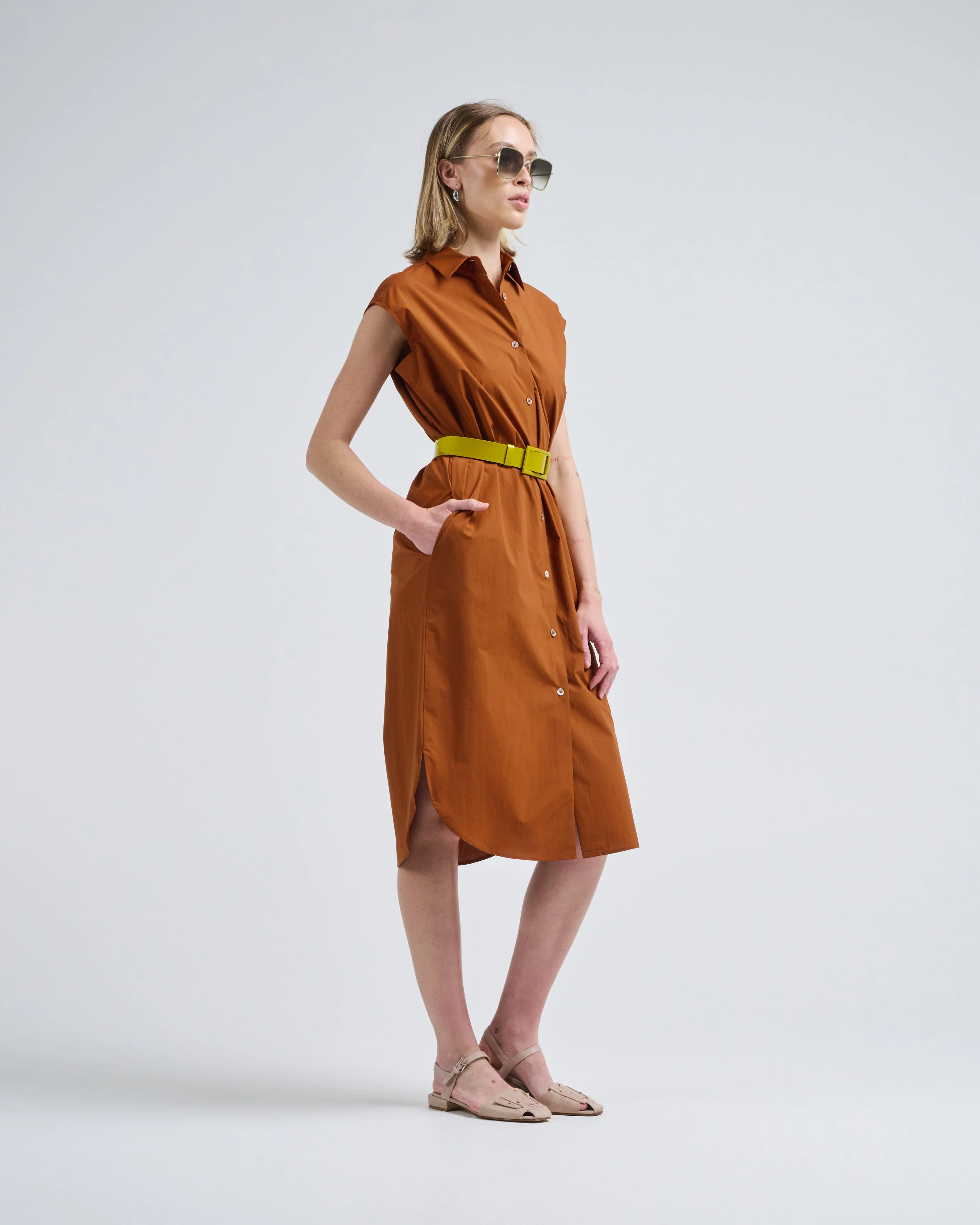 sleeveless shirtdress - Image 3
