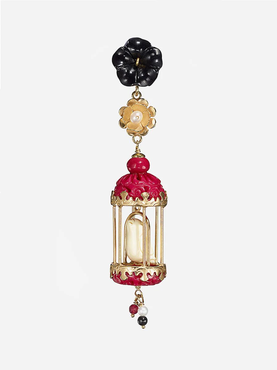classic aviary earrings - black - Image 2