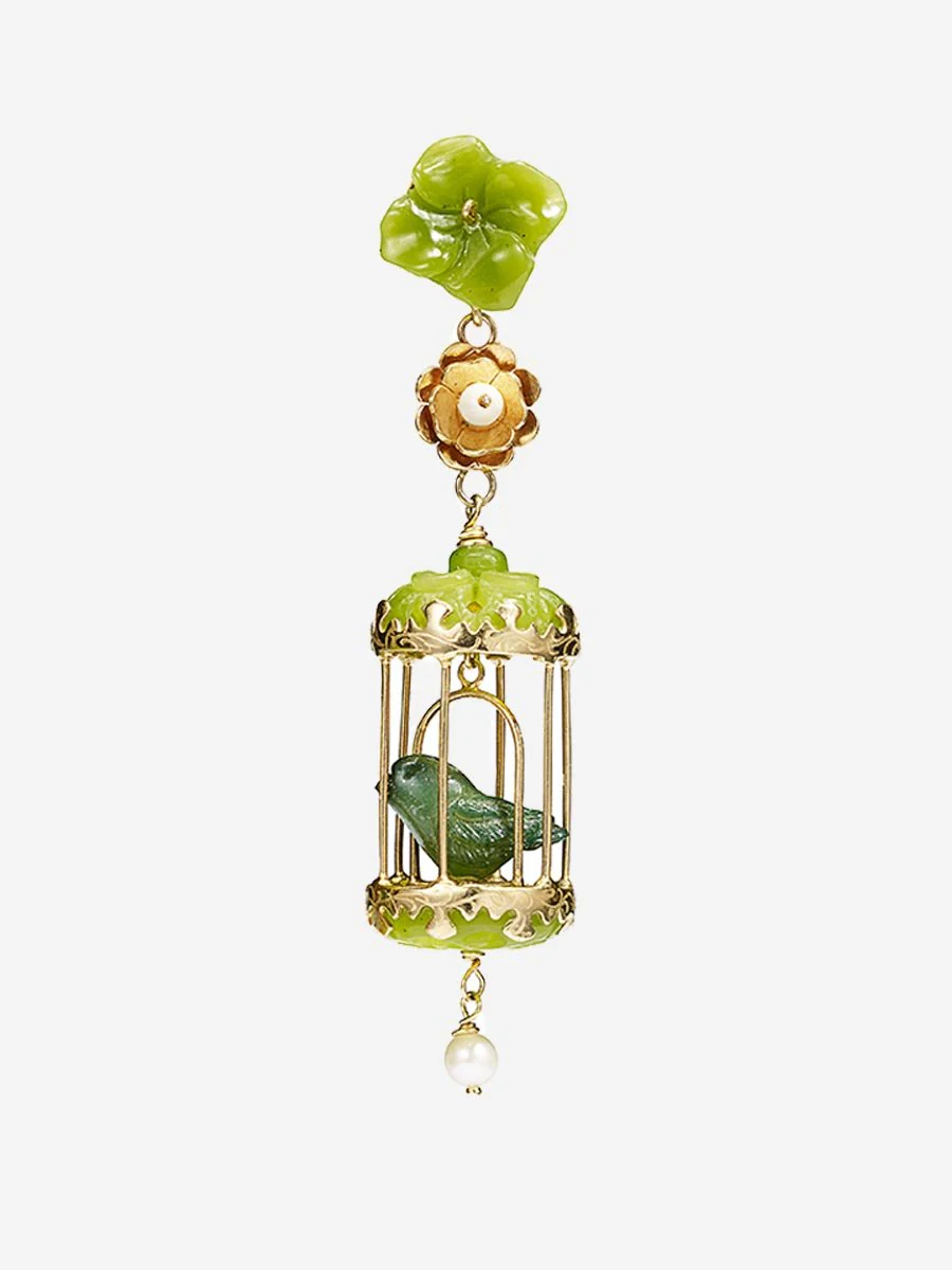 classic aviary earrings - jade - Image 2