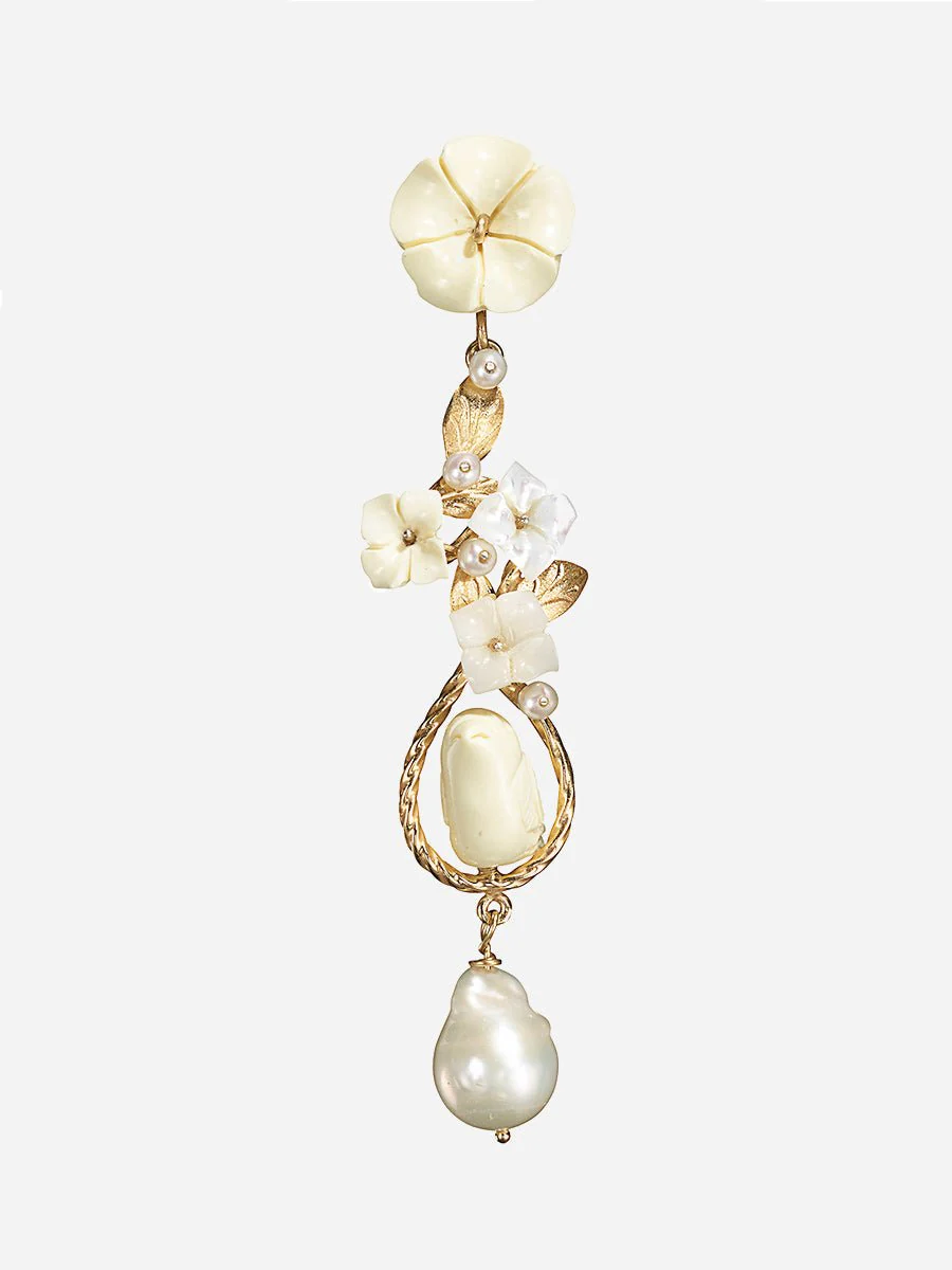 mating bird earrings - white - Image 3