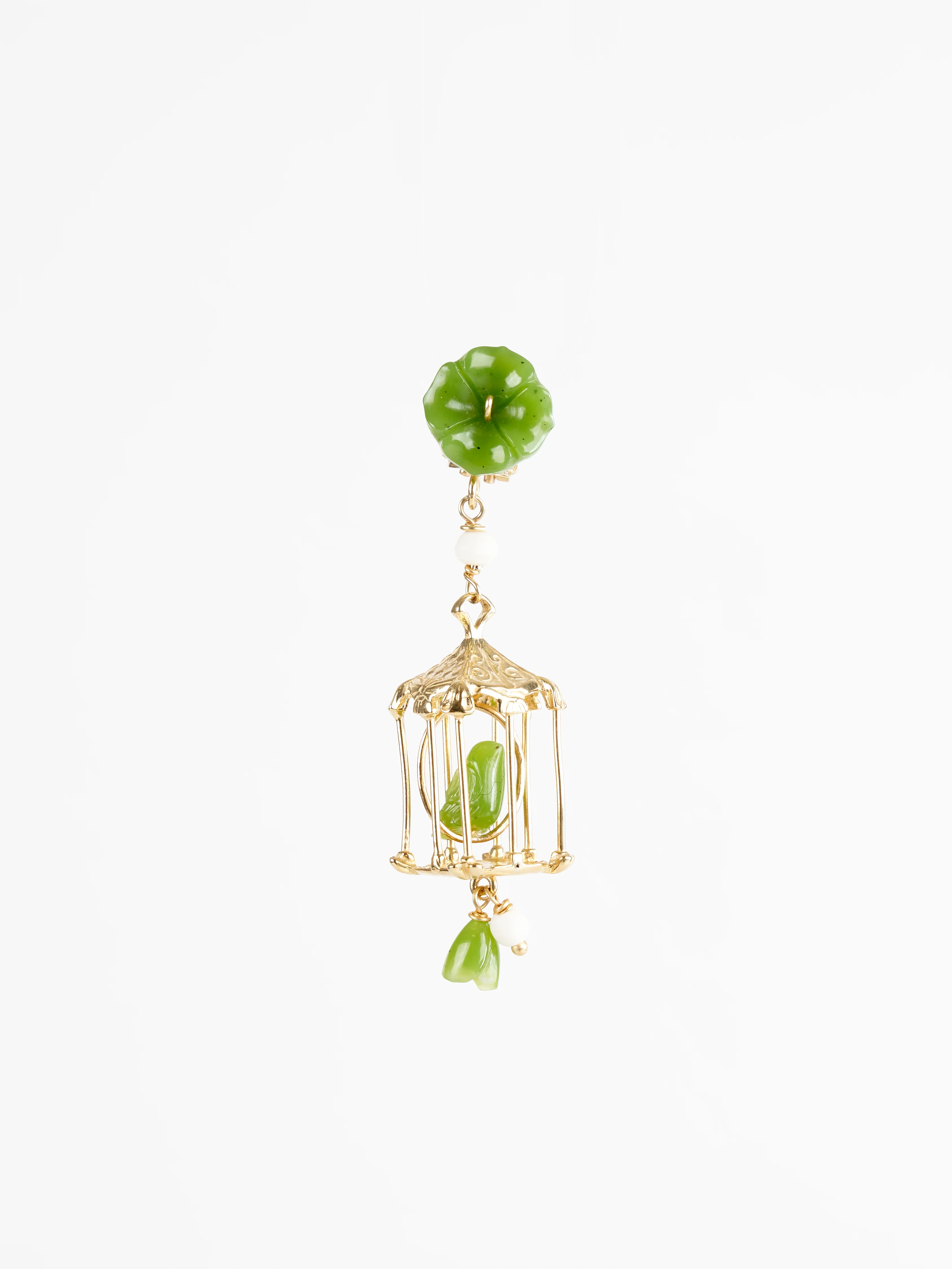 pagoda earrings - jade - Image 2